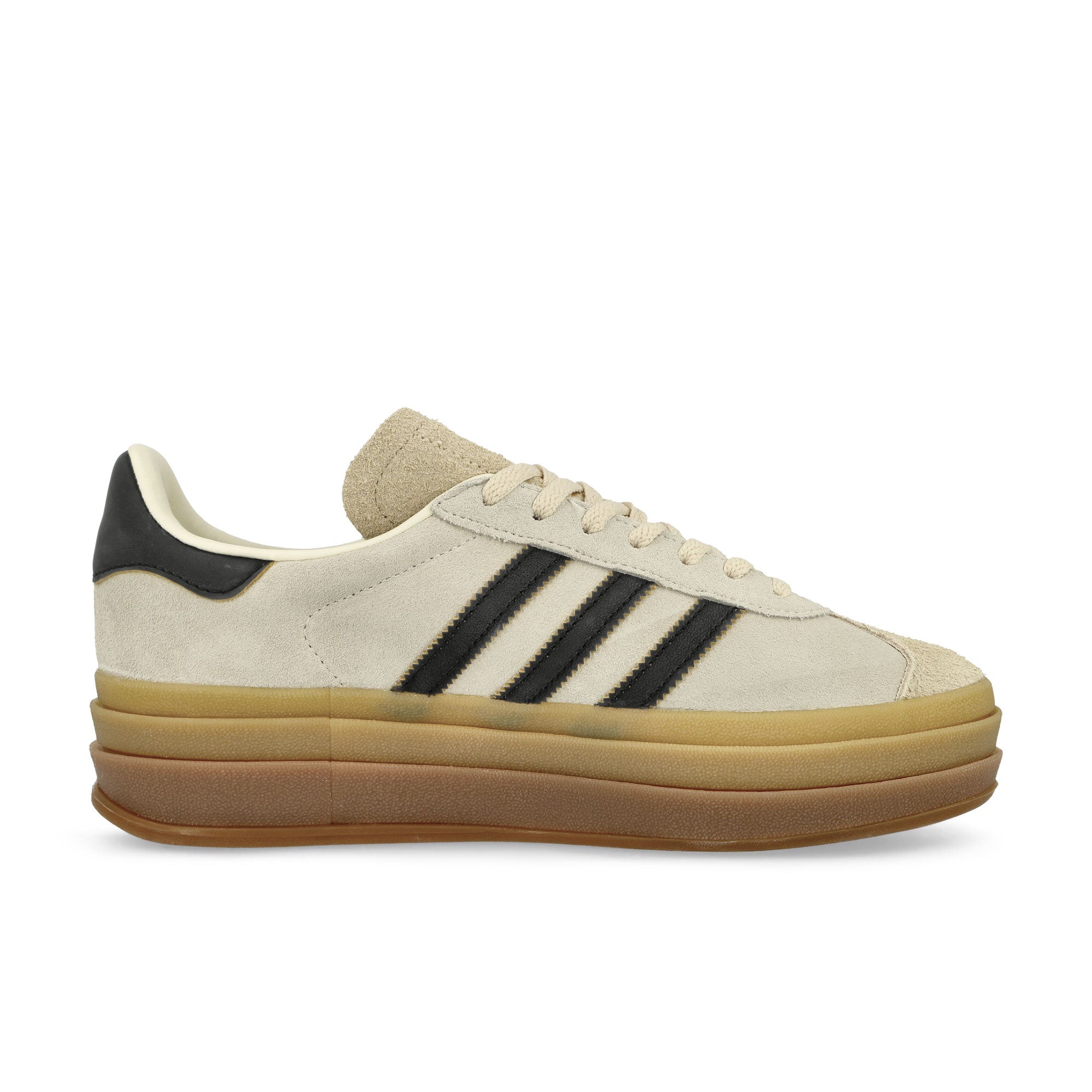 adidas Gazelle Bold W Cream White / Core Black / Sand Strata Low Top Sneakers Silhouette | Overkill