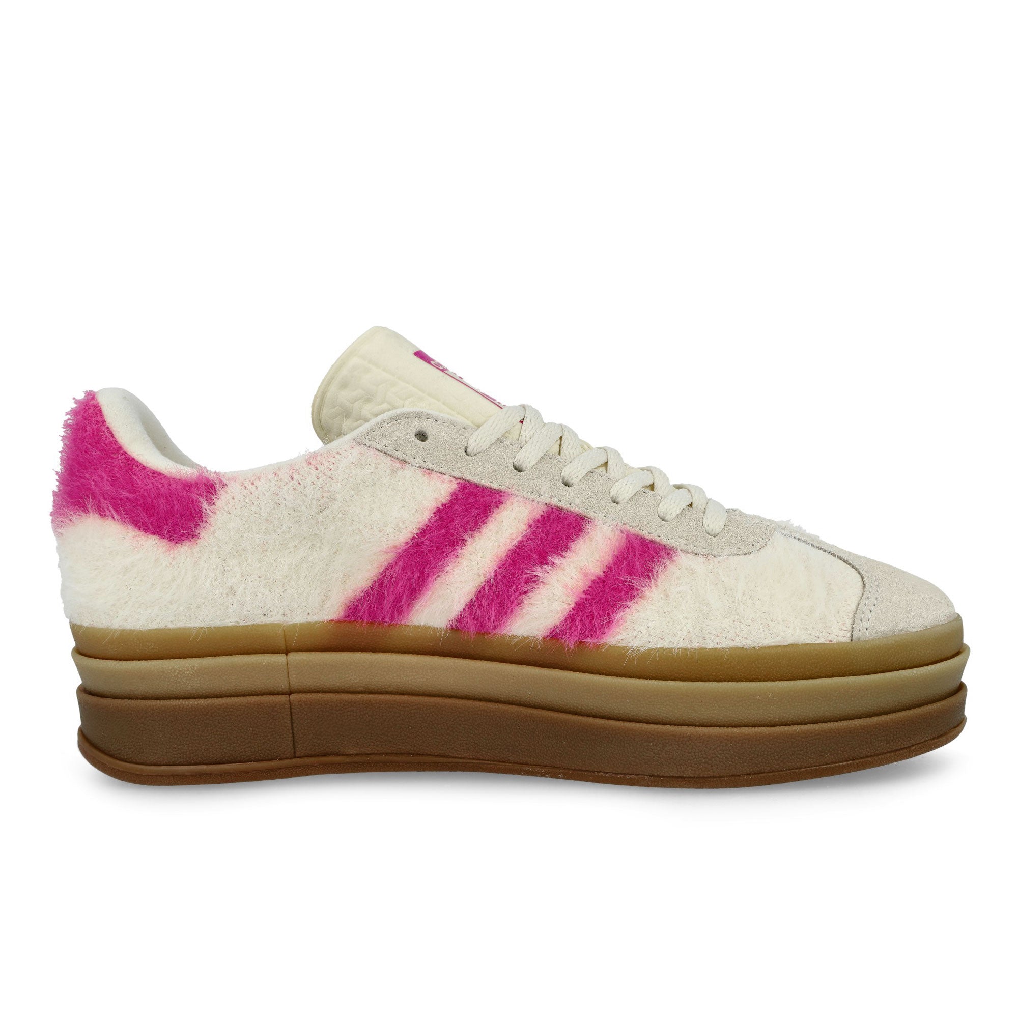 adidas Gazelle Bold W Cream White / Shock Pink / Gold Metallic Low Top Sneakers JS3908 Silhouette | Overkill