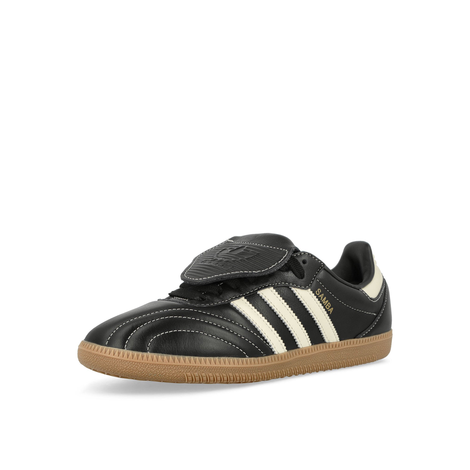 adidas Samba LT W Core Black / Cream White / Gum 4 Low Top Sneakers Close Up | Overkill