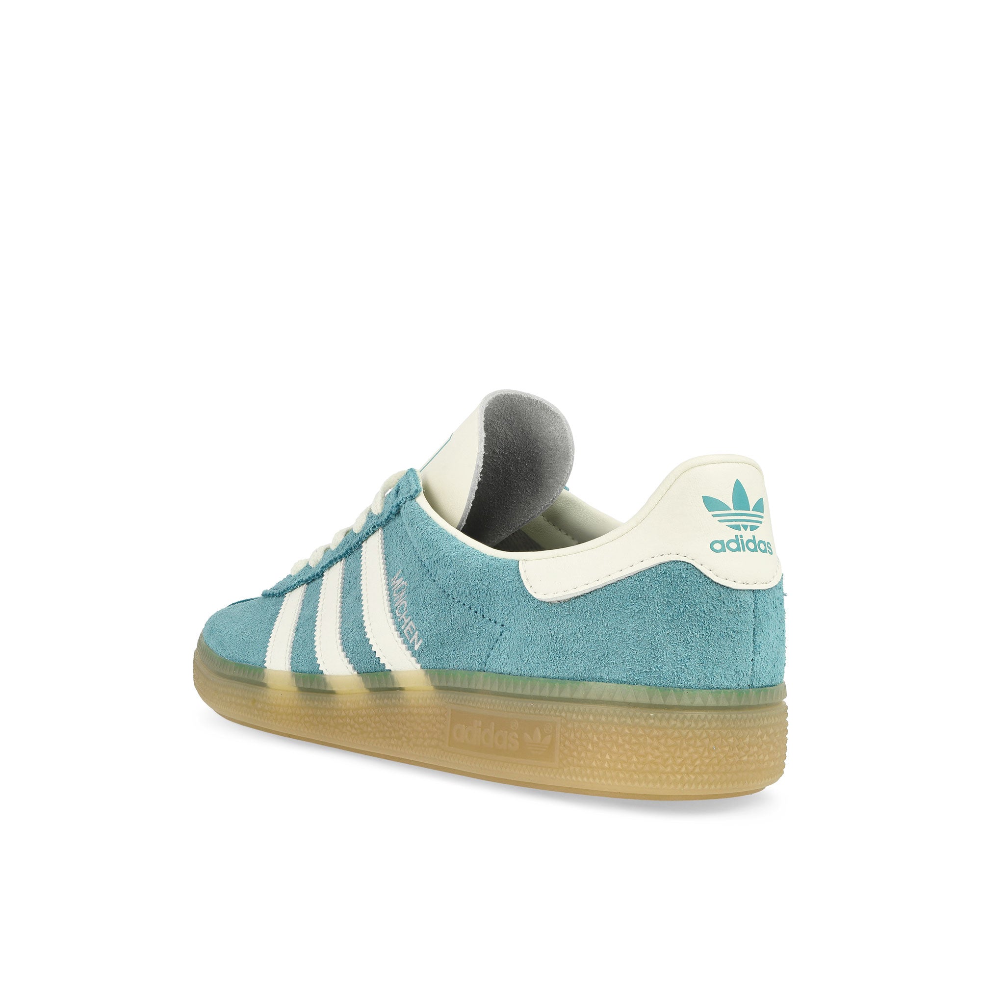 adidas München W Preloved Blue / Off White / Silver Metallic JS3991 Material | OVERKILL