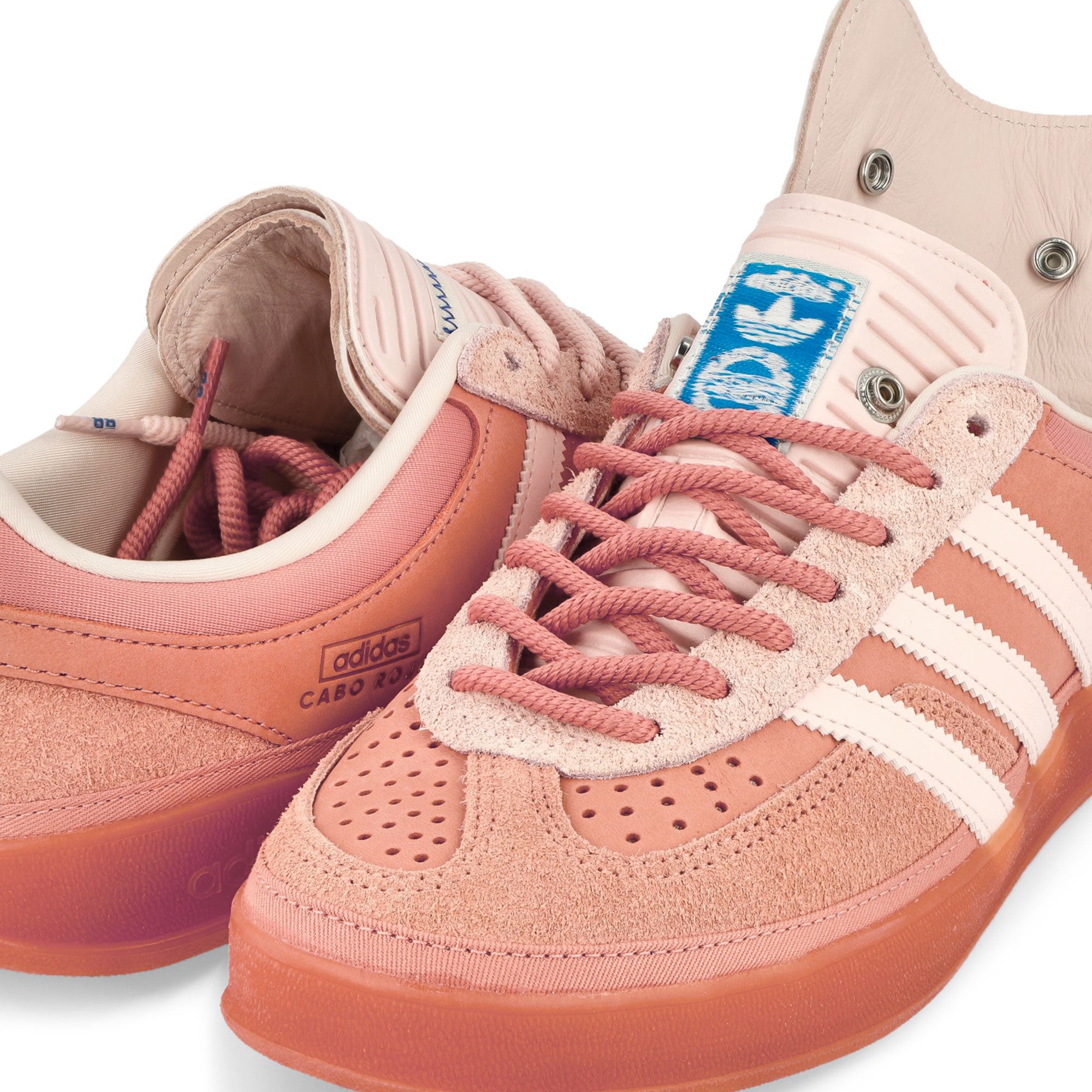 Bad Bunny x adidas Gazelle Indoor Cabo Rojo Wonder Clay / Wonder Quartz / Ash Pink Low Top Sneakers JS5052 Material | Overkill
