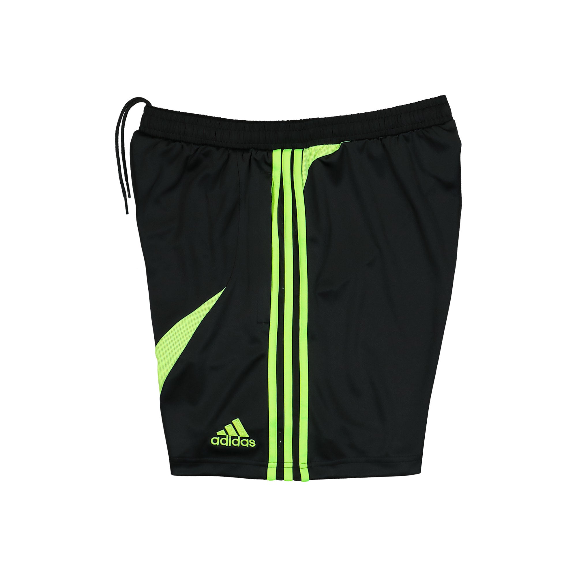 adidas Teamgeist Shorts Black / Signal Green Shorts Close-up | Overkill
