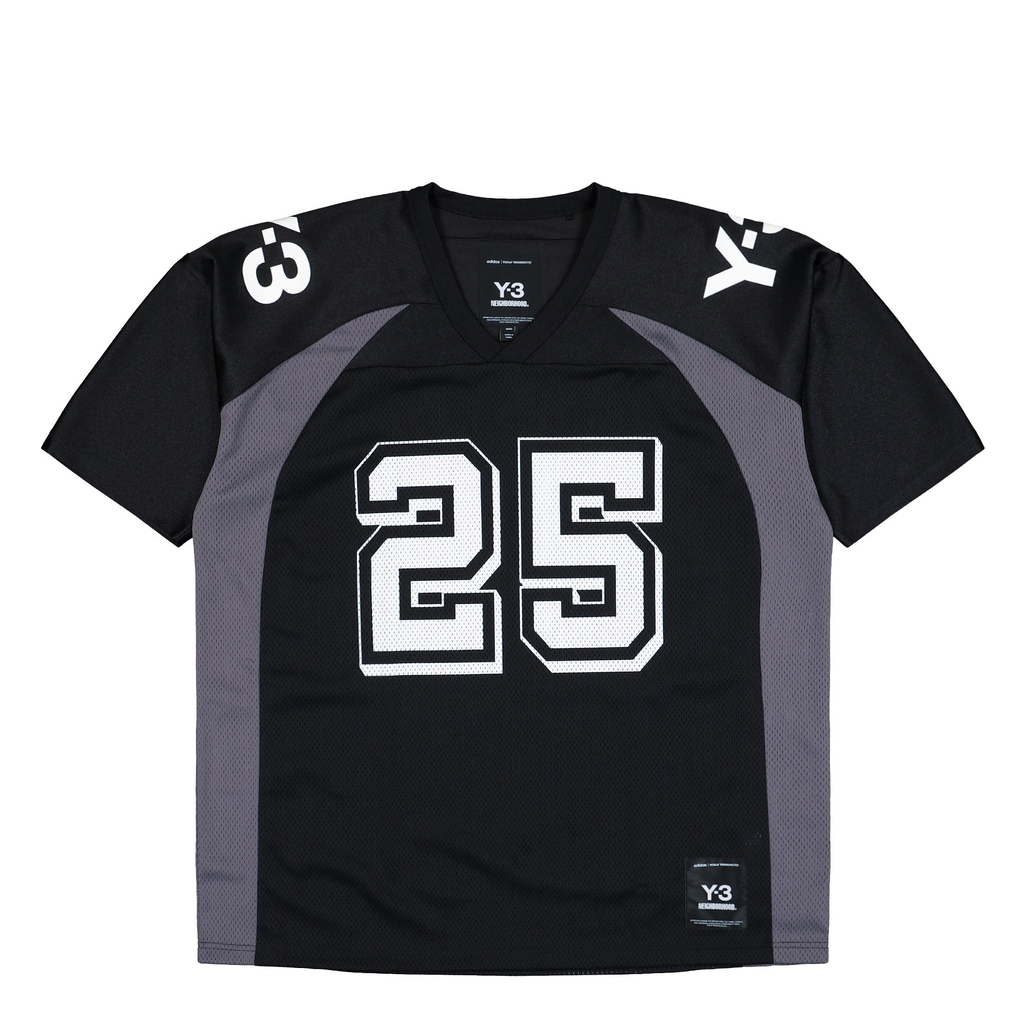 Neighborhood x Y-3 Football Jersey Black T-Shirts JW6997 | Overkill