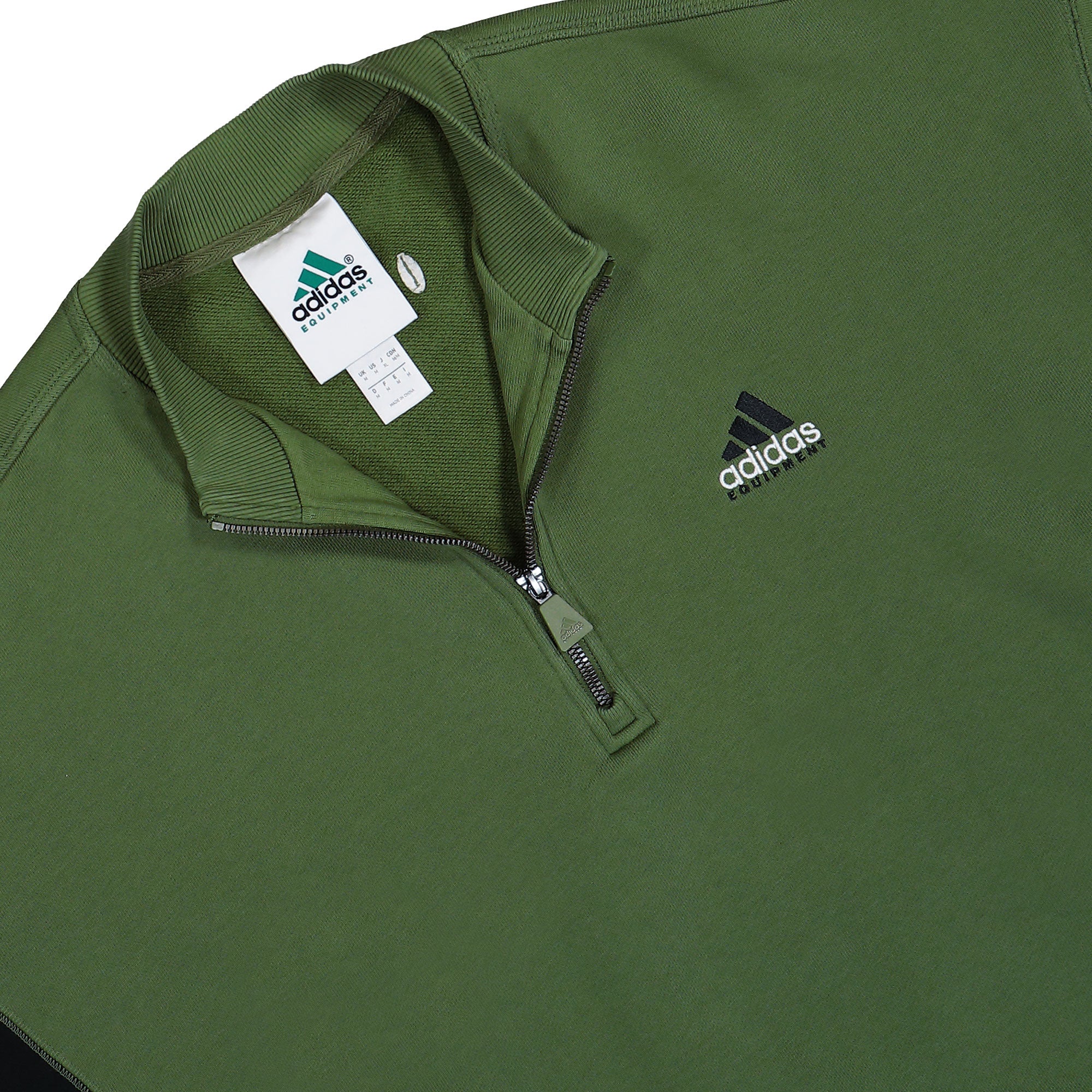 adidas Equipment Half Zip Sweater Focus Olive / Black Sweatshirts JX1464 Detailfoto | Overkill