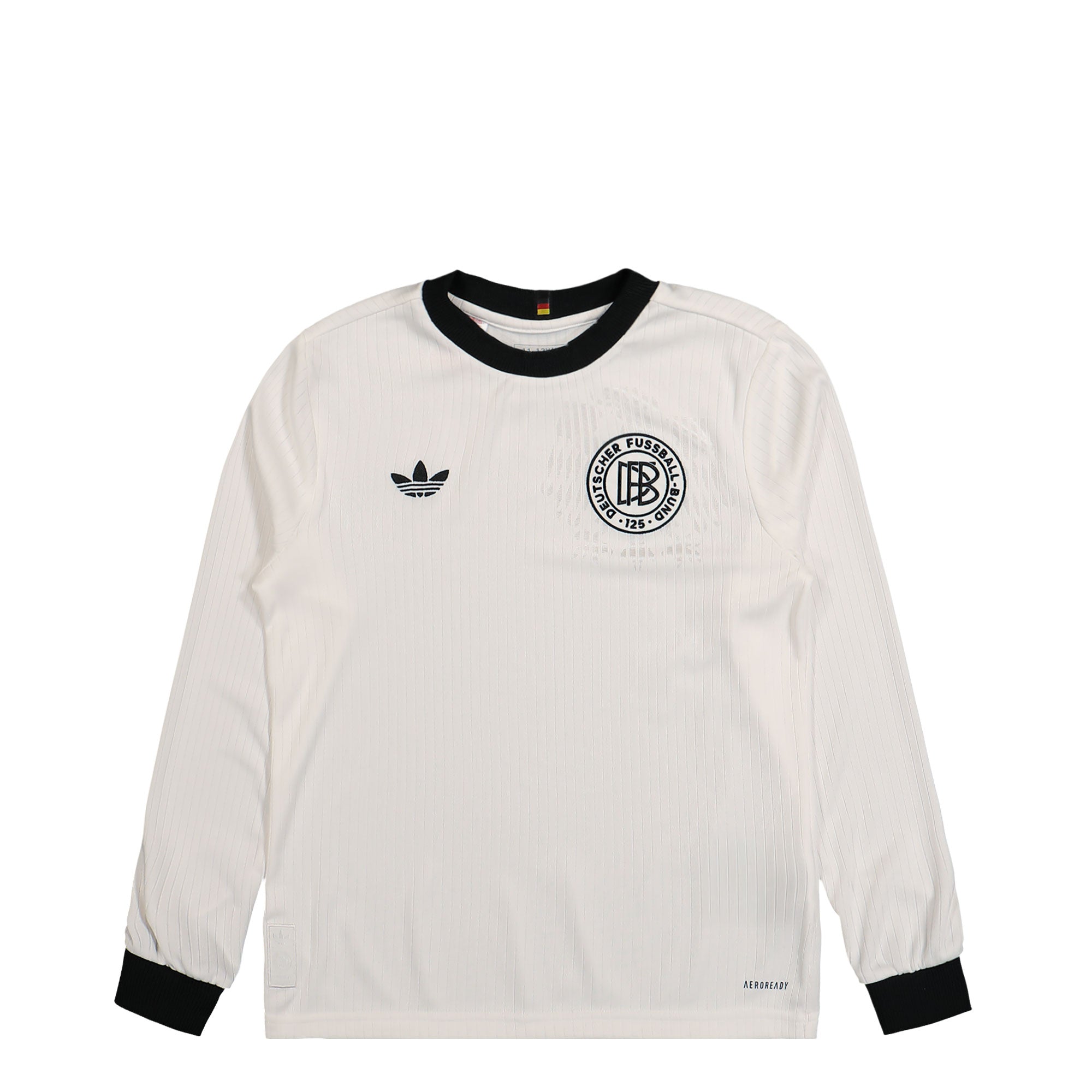 adidas DFB 125 Jersey Longsleeve Youth Cloud White / Black Longsleeves JY0281 | Overkill