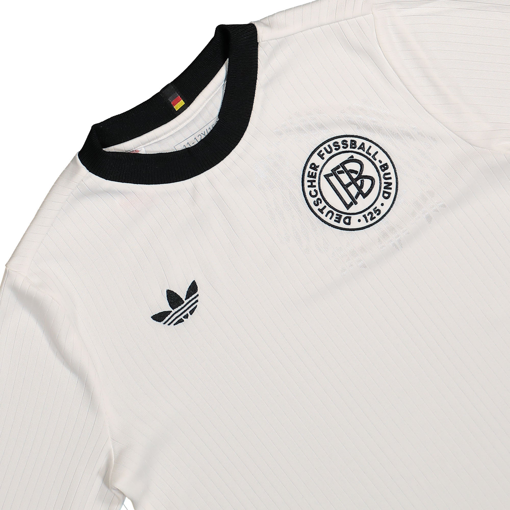 adidas DFB 125 Jersey Longsleeve Youth Cloud White / Black Longsleeves Close-up | Overkill