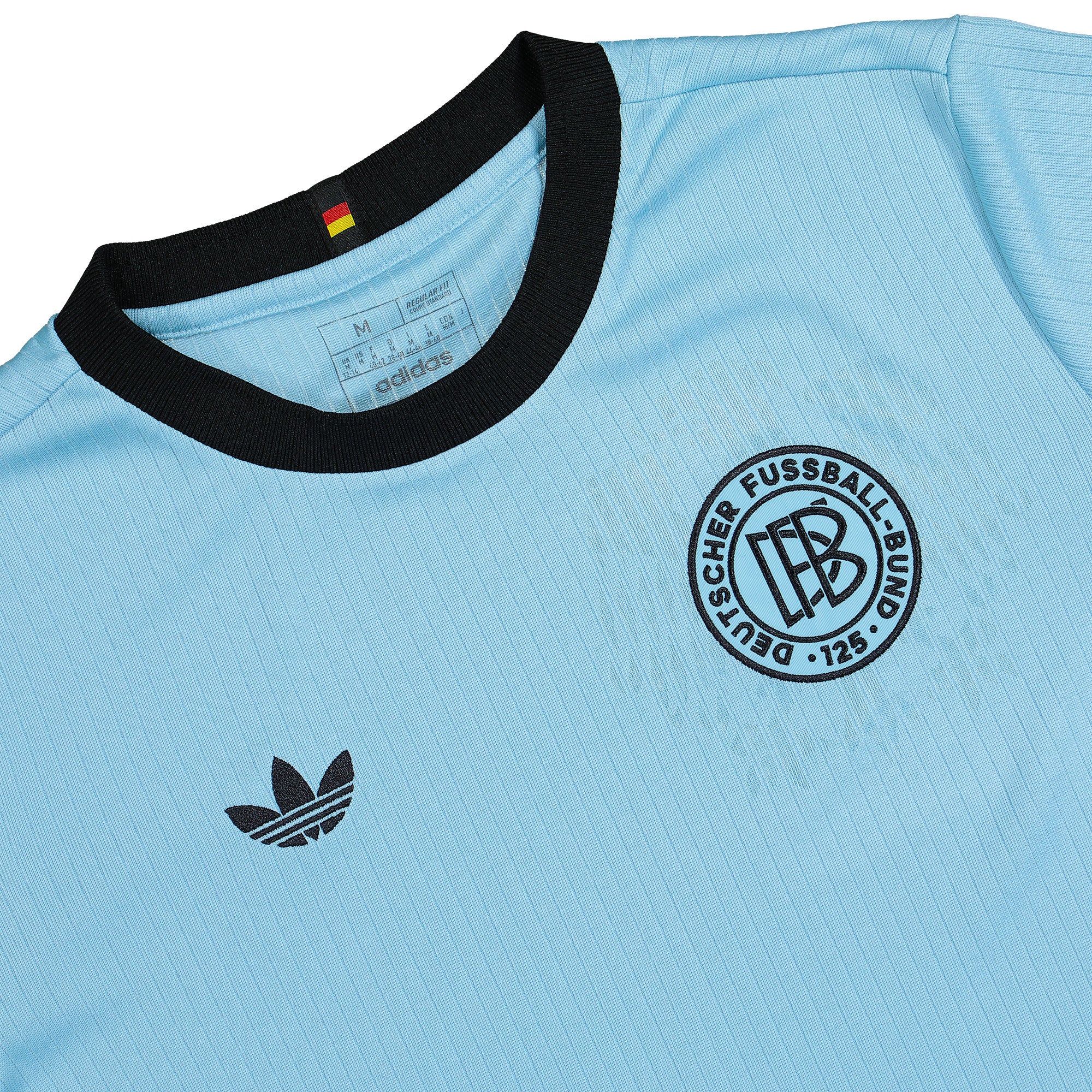 adidas DFB 125 Jersey W Cloud Blue / Black T-Shirts Close-up | Overkill