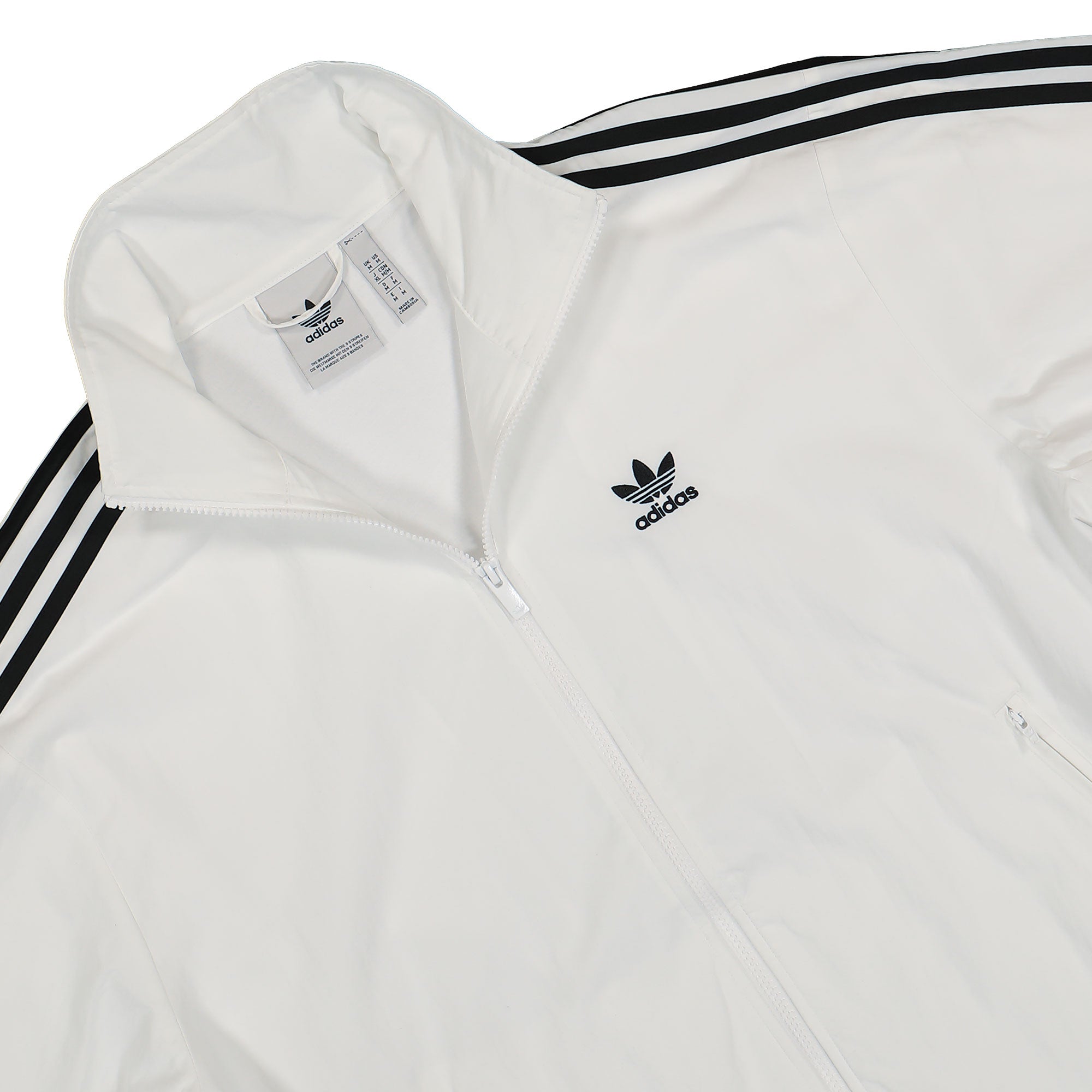 adidas Firebird Track Top White / Black Track Jackets Close-up | Overkill