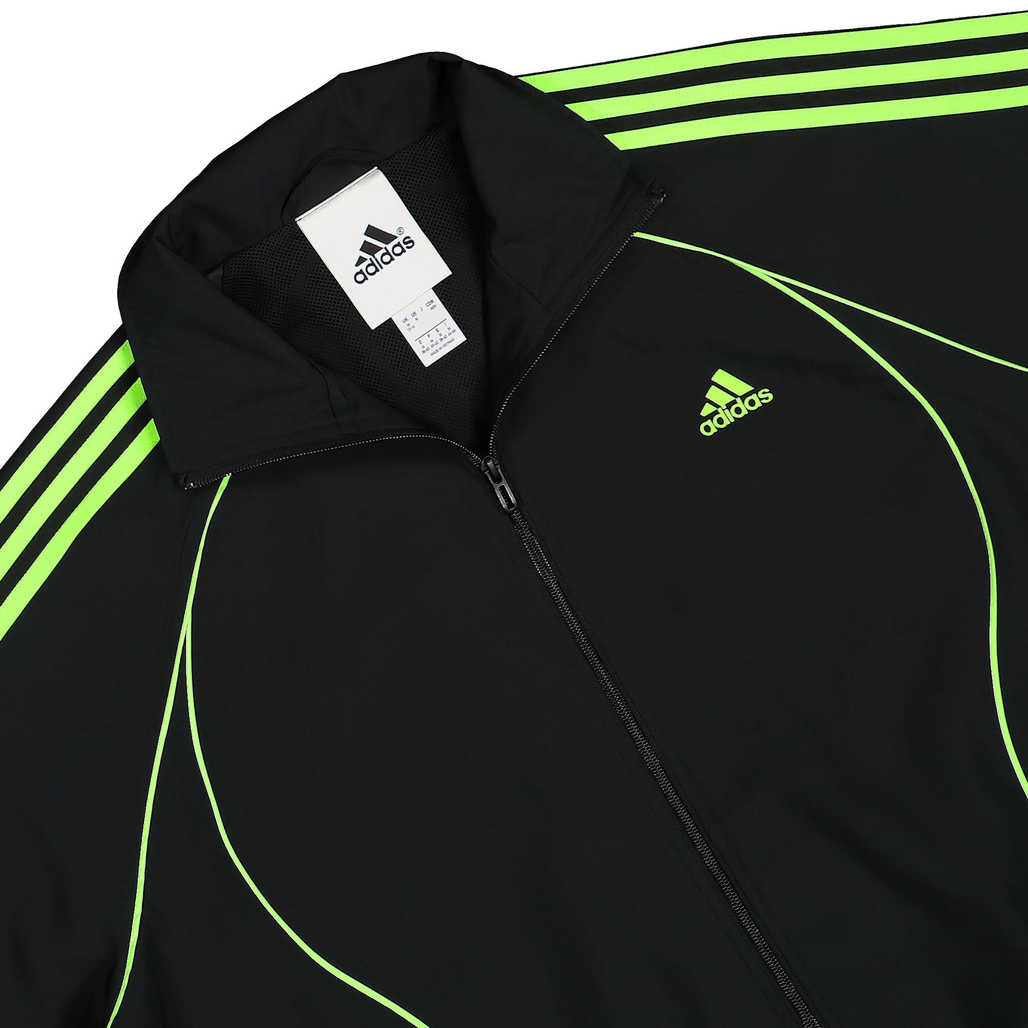 Adidas Teamgeist Track Top Black / Signal Green Track Jackets Close-up | Overkill