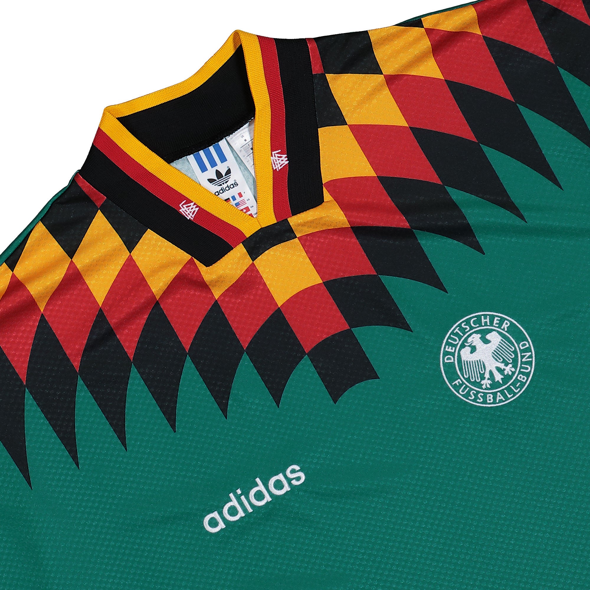adidas DFB Germany Away Jersey 94 Power Green T-Shirts JZ6941 Detailfoto | Overkill