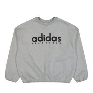Fear of God Athletics x adidas Crew Medium Grey Heather Sweatshirt JZ7369 | Overkill
