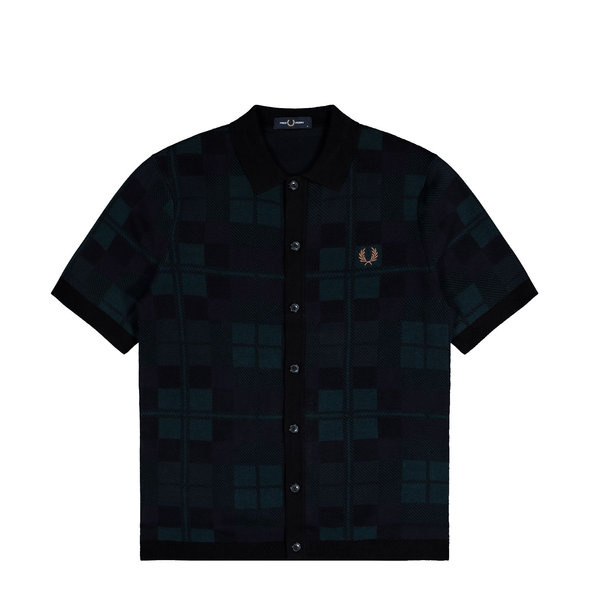 Fred Perry Black Watch Tartan Knit Shirt Black Watch Tartan Shirts K1553-37A | Overkill