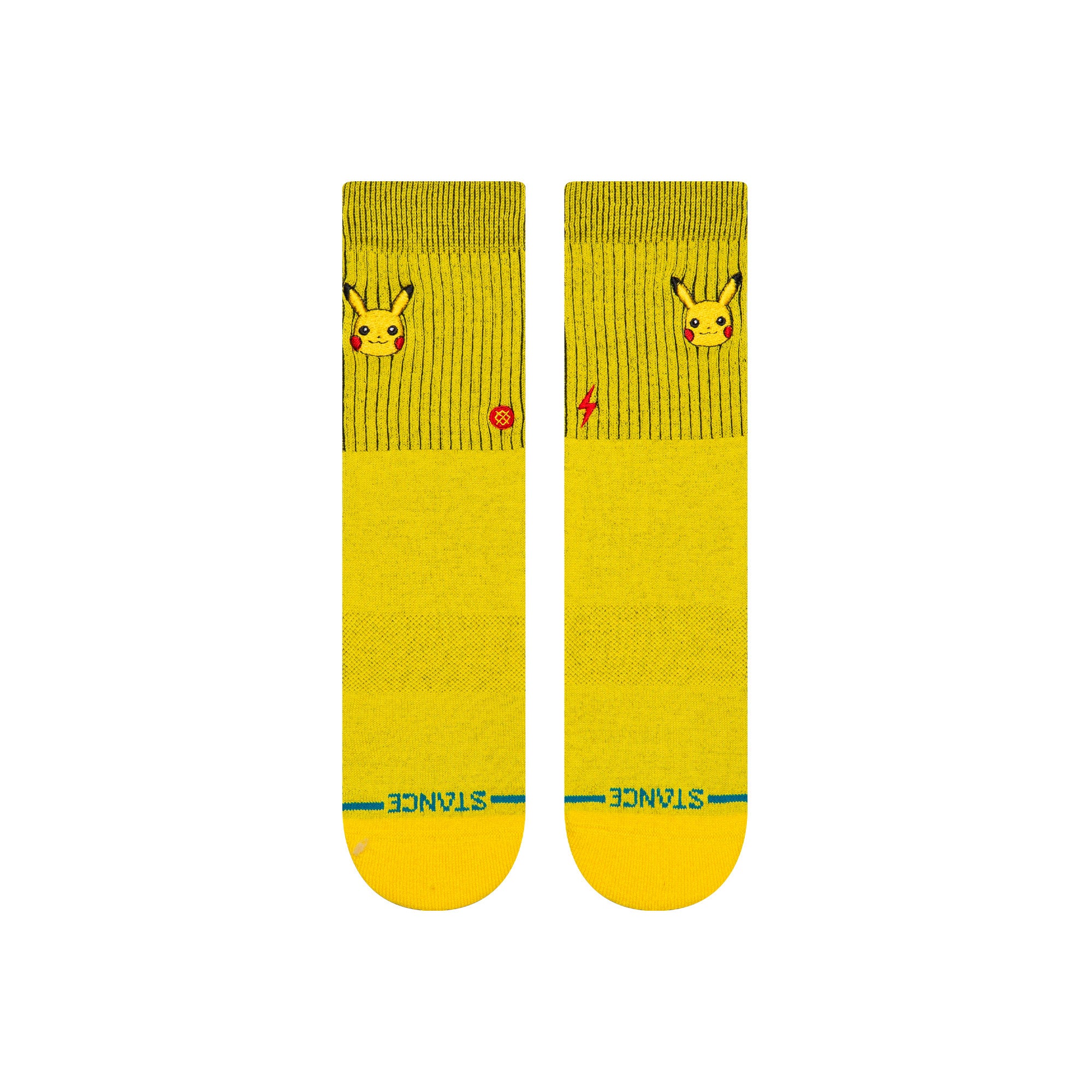 Pokemon x Stance Pikachu Kids Crew Socks Yellow Socks K555D25PAN-YEL Close-up | Overkill