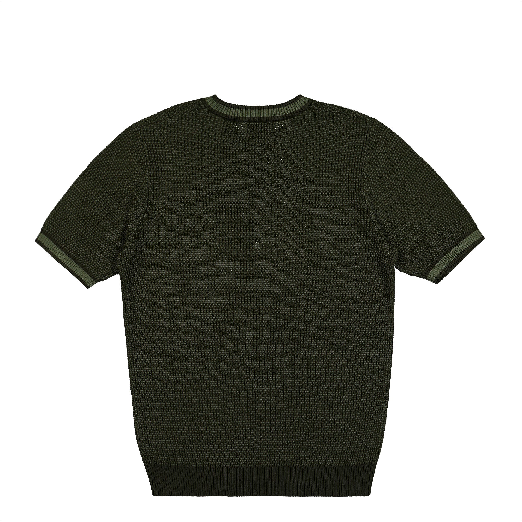 Fred Perry Textured Knitted T-Shirt Hunting Green T-Shirts Material | Overkill