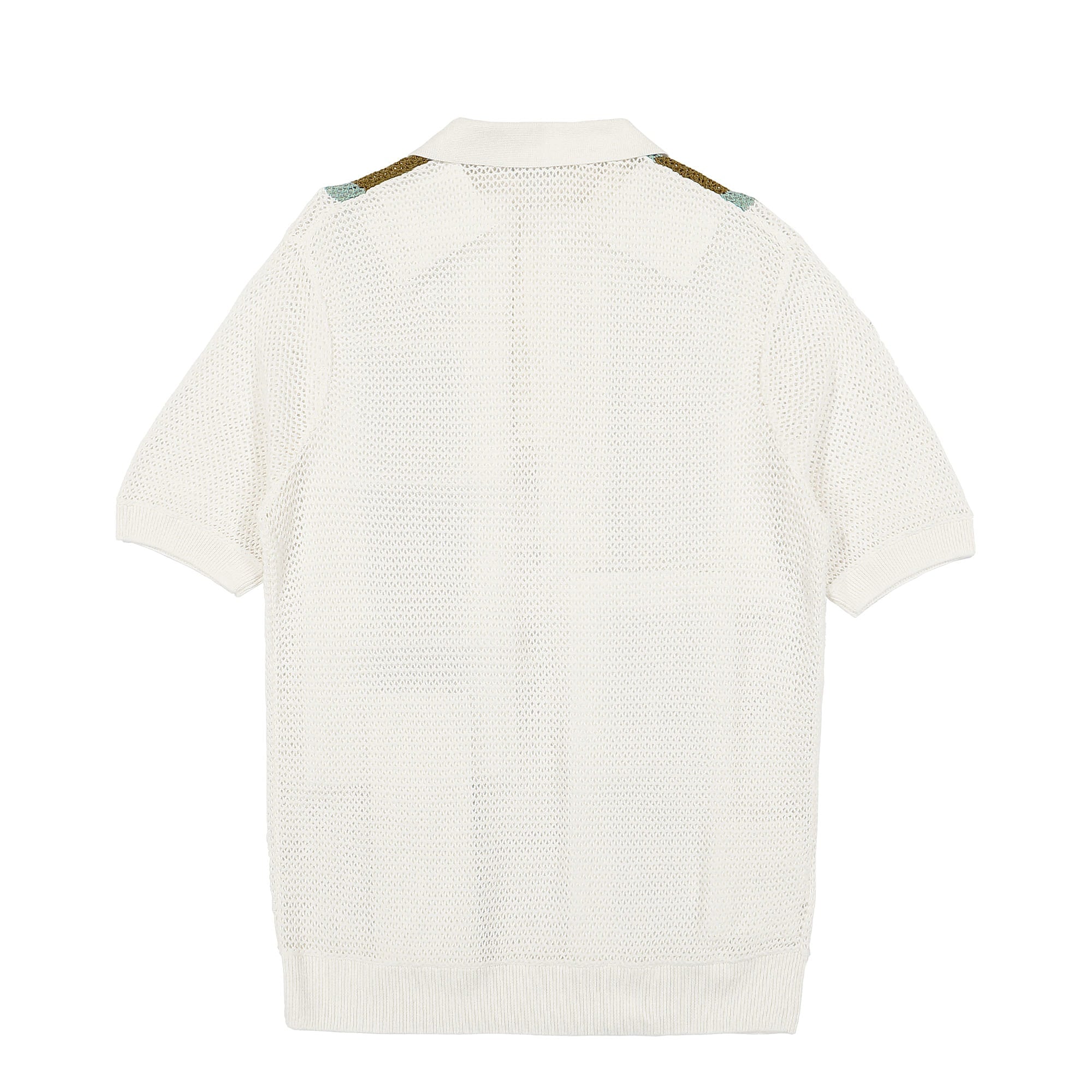 Fred Perry Open Knit Shirt Snow White Polo Shirts Material | Overkill