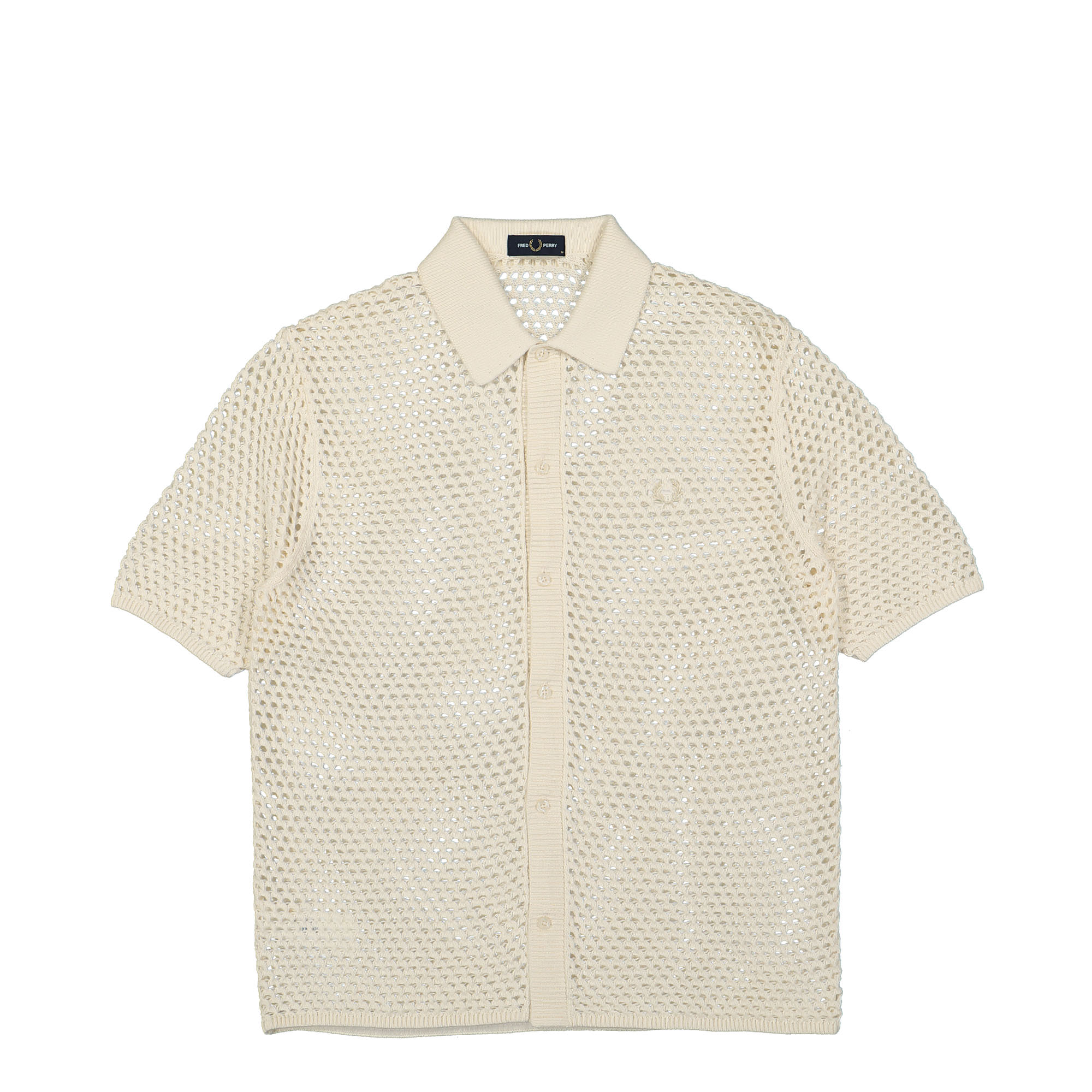Fred Perry Lace Button Through Shirt Ecru Shirts K7850-560 | Overkill