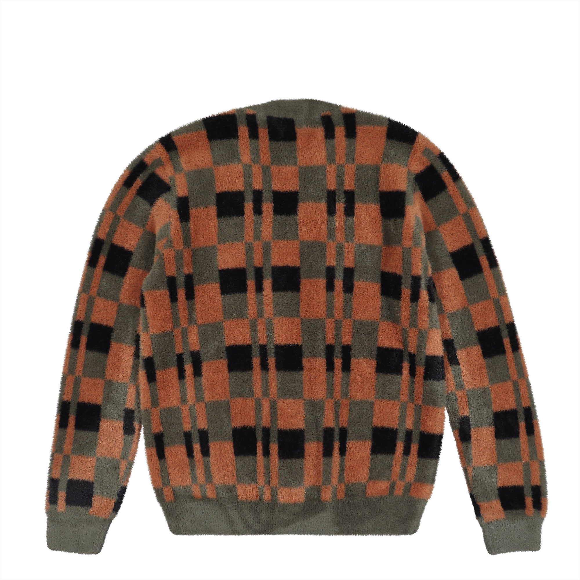 Fred Perry Textured Chequerboard Cardigan Laurel Wreath Green Cardigans Material | Overkill