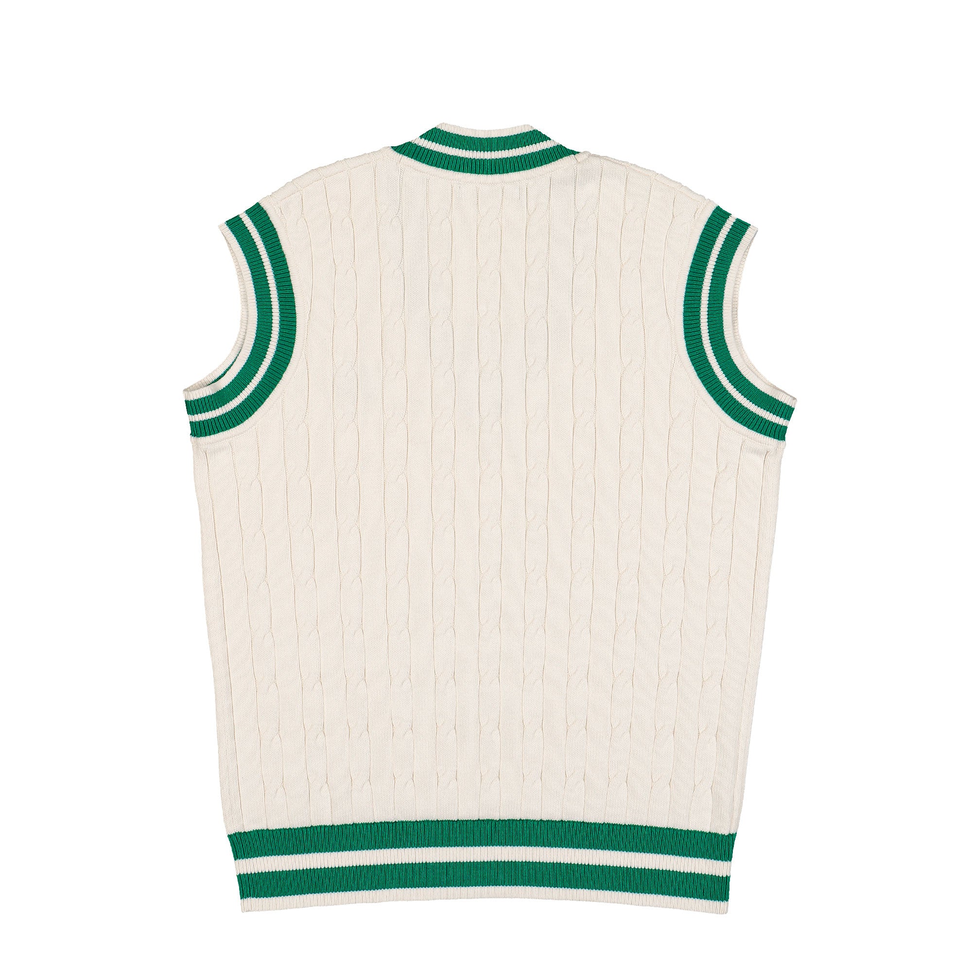 Fred Perry Cable Knit Tennis Tank Ecru Sweater Vests Material | Overkill