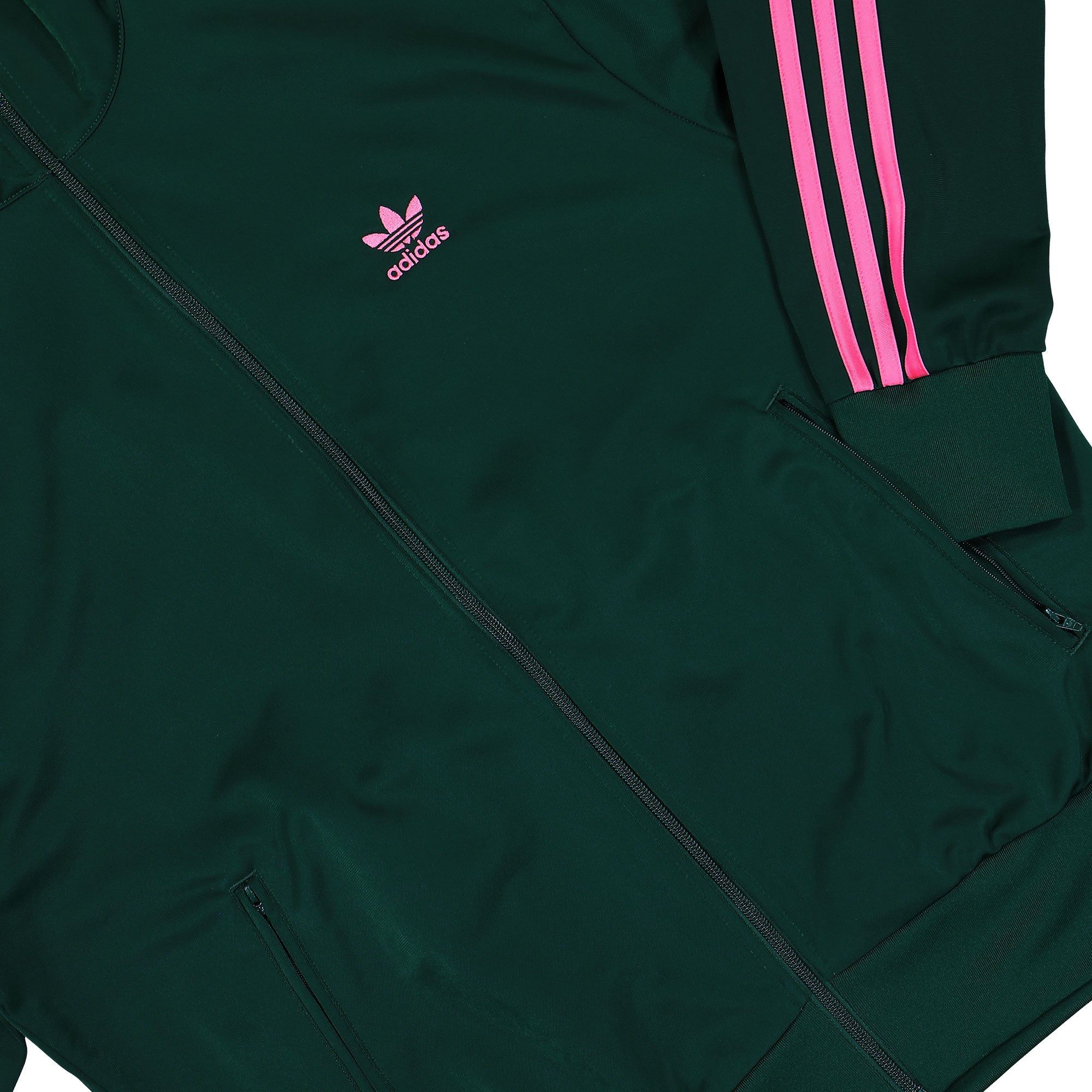 adidas Firebird Track Top Collegiate Green / Lucid Pink Track Jackets KA0458 Detail View 1 | Overkill