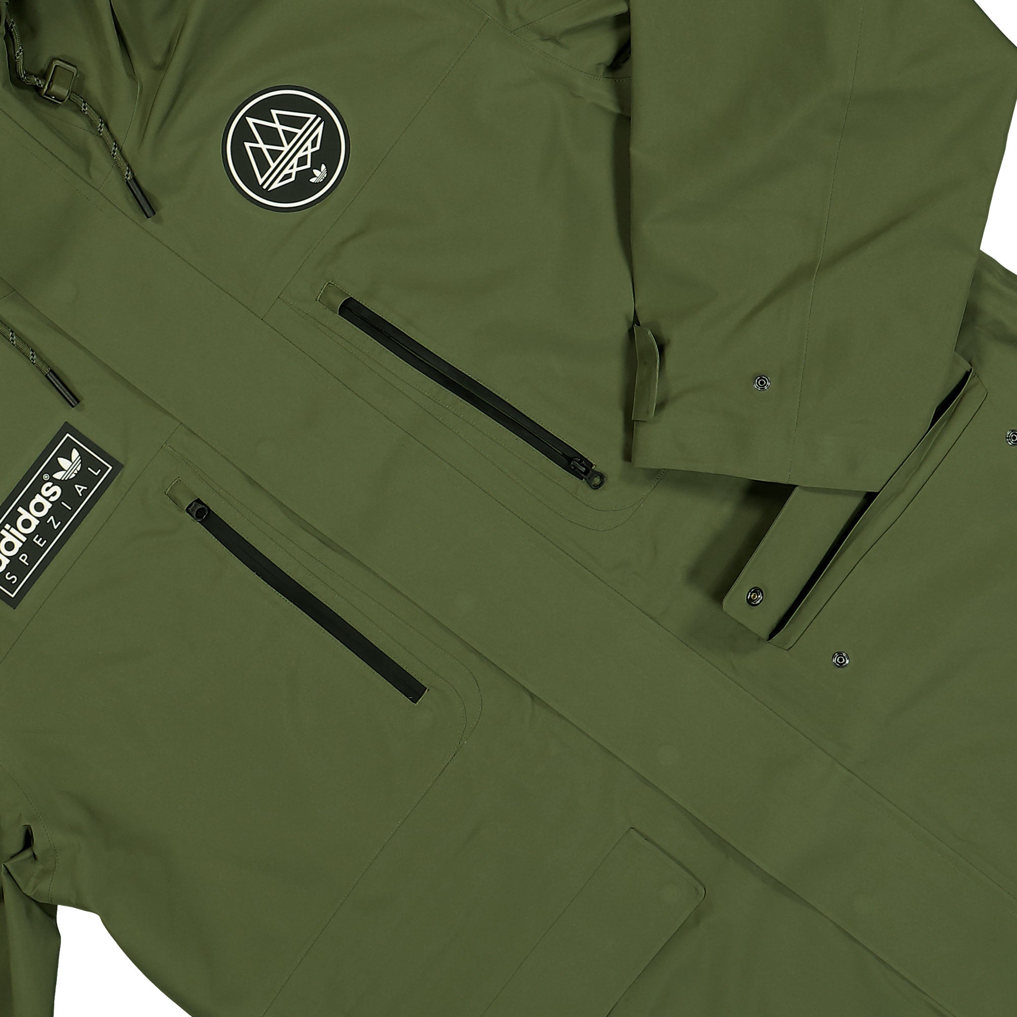 adidas Sunnyhurst Parka SPZL Focus Olive Jacket KA1326 Detail View 1 | Overkill
