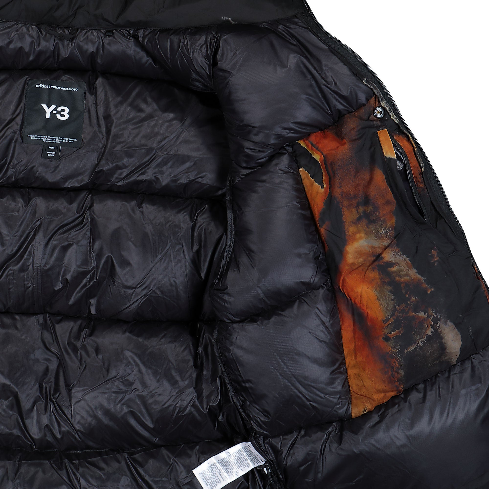 Y-3 M AOP Puffer Jacket Black Puffer Jackets IW7457 Detail View 3 | Overkill