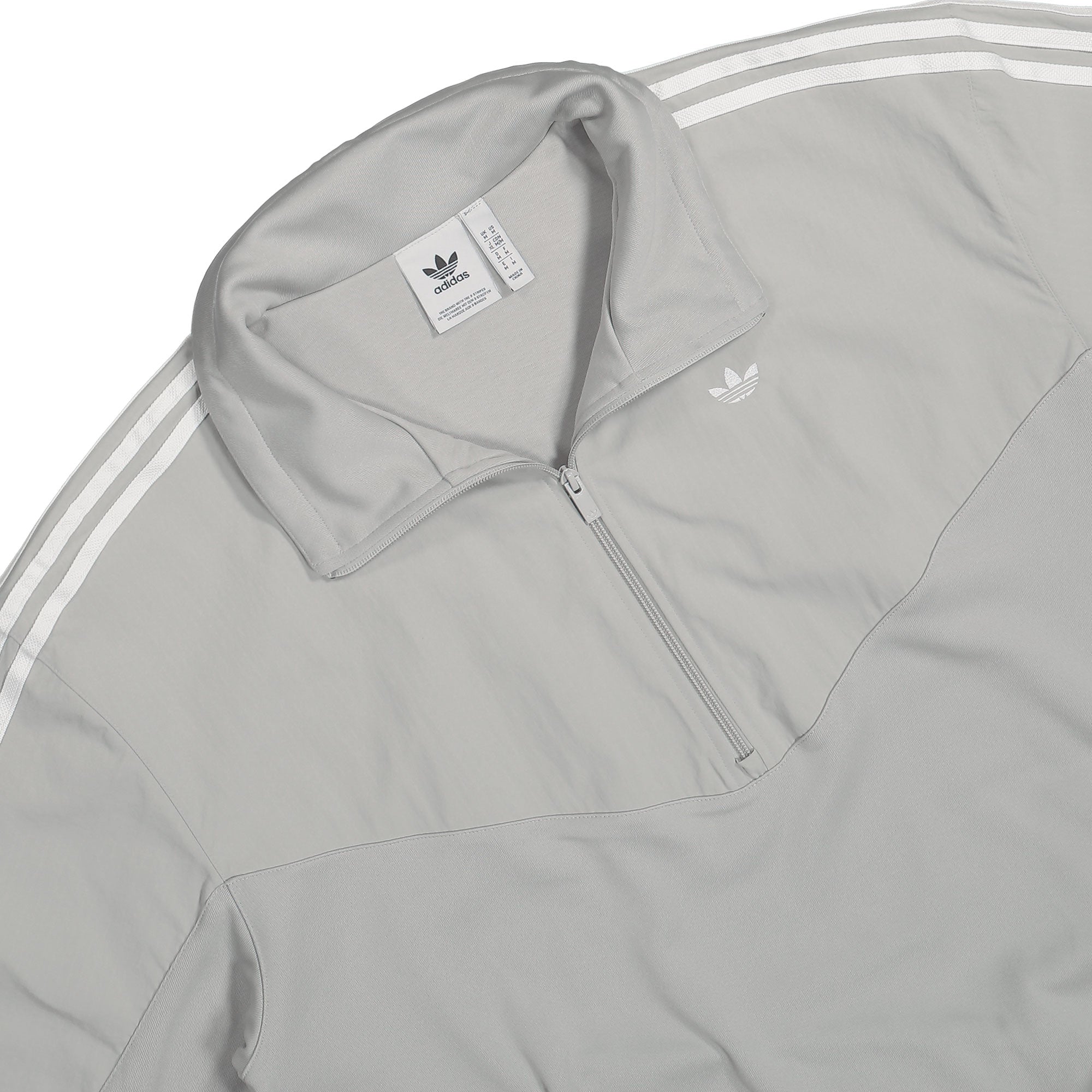 adidas Originals R3CD Half Zip Track Top Metal Grey Sweatshirts Close-up | Overkill