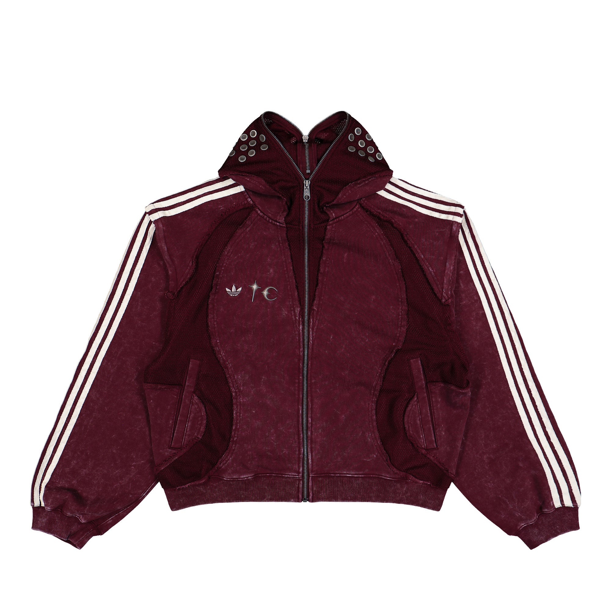 Thug Club x adidas TC TG Sweat Jacket HD Maroon Track Jackets KC2210 | Overkill