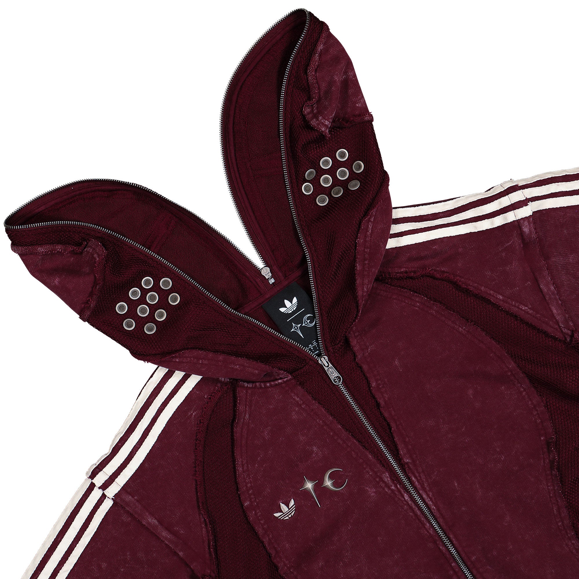Thug Club x adidas TC TG Sweat Jacket HD Maroon Track Jackets KC2210 Detail View 2 | Overkill