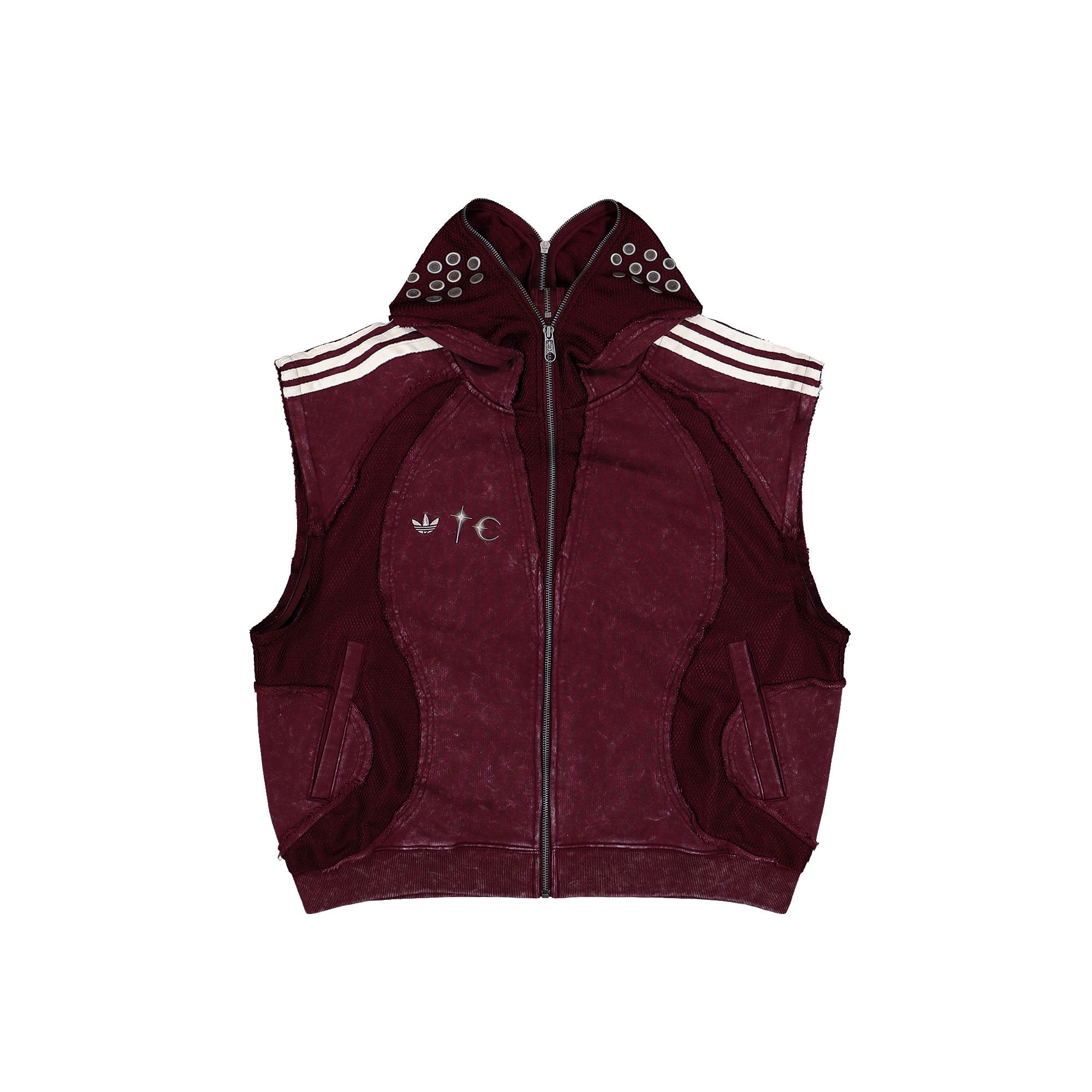 Thug Club x adidas TC TG Sweat Jacket HD Maroon Track Jackets KC2210 Detail View 5 | Overkill