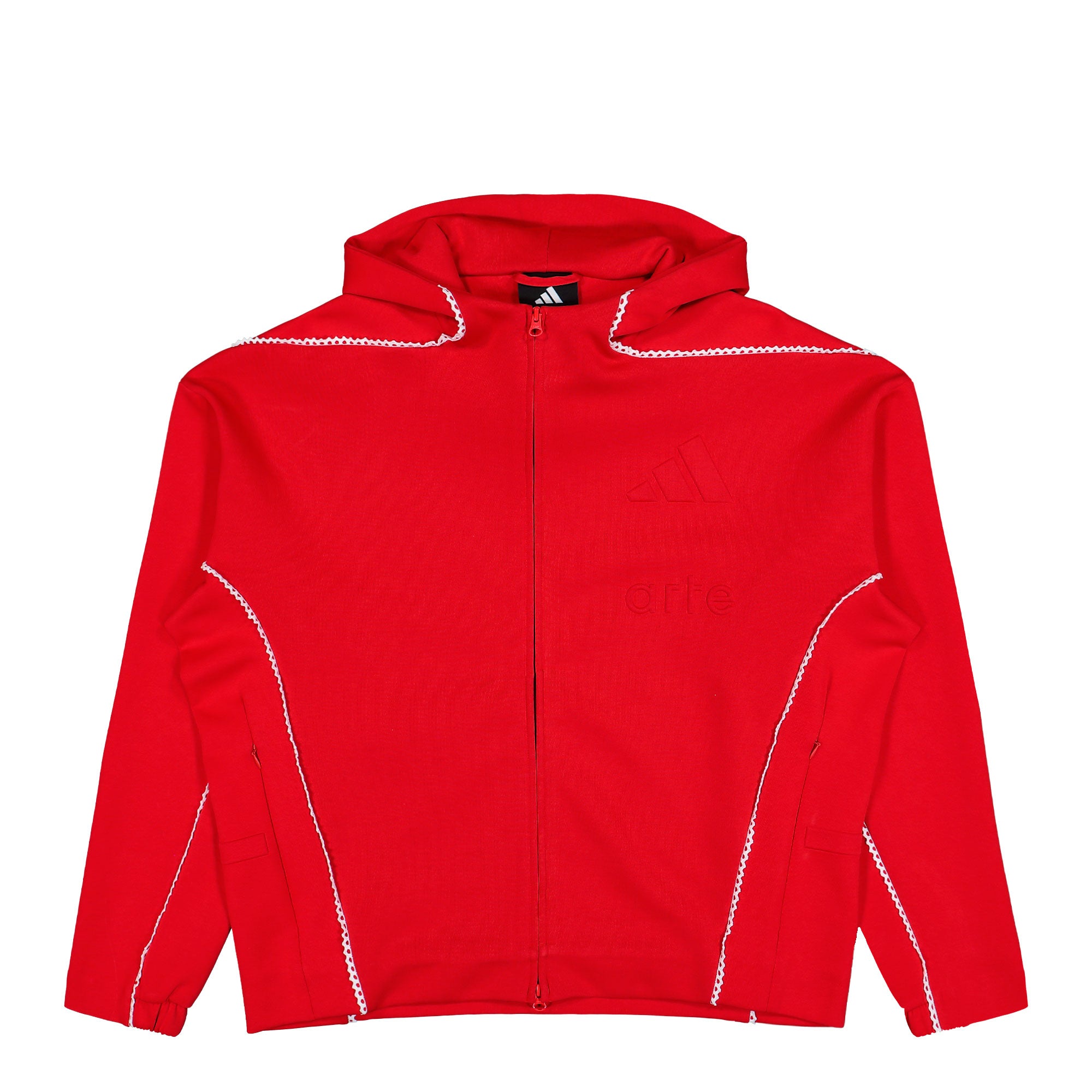 Arte Antwerp x adidas Z.N.E. FZ-Hoodie Better Scarlet / White Hoodie KC9592 | Overkill