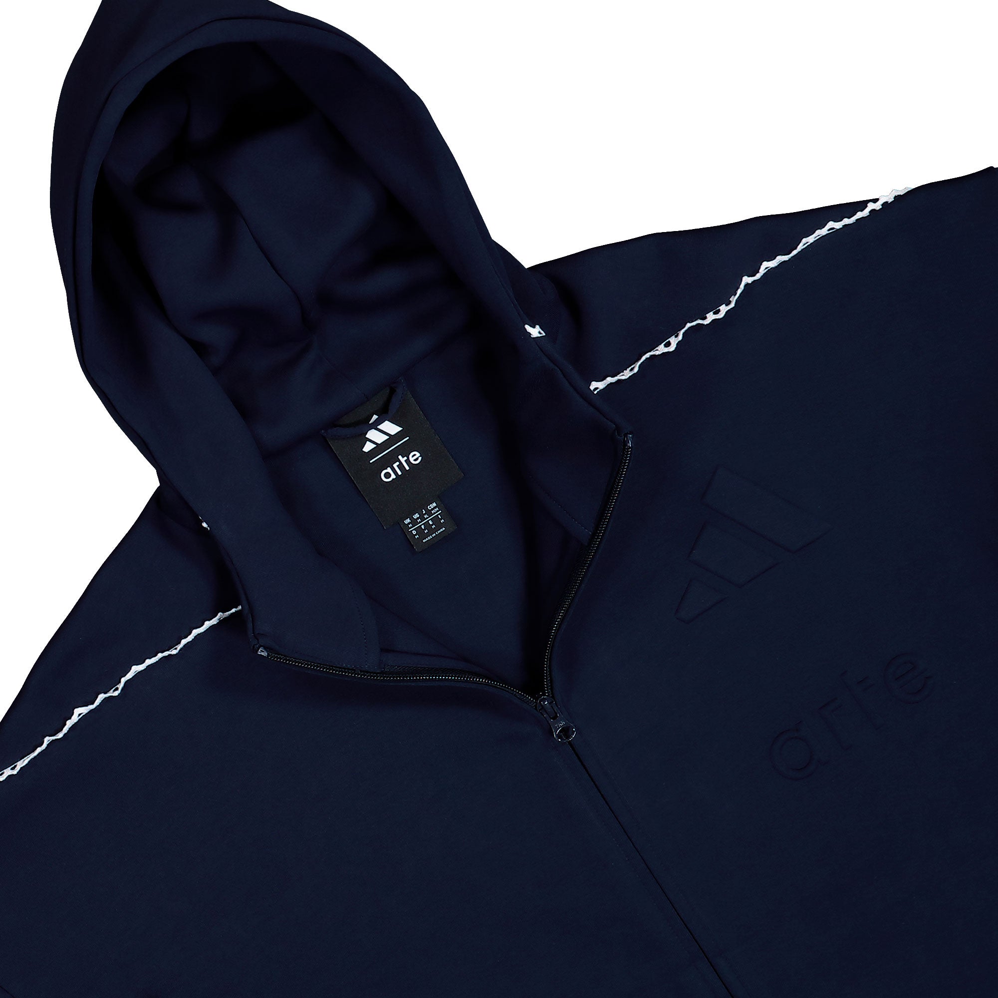 Arte Antwerp x adidas Z.N.E. FZ-Hoodie Legend Ink / White Hoodie KD1616 Detailfoto | Overkill