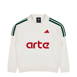 Arte Antwerp x adidas Knitted LS Jersey White / Collegiate Green Sweatshirt KD9334 | Overkill
