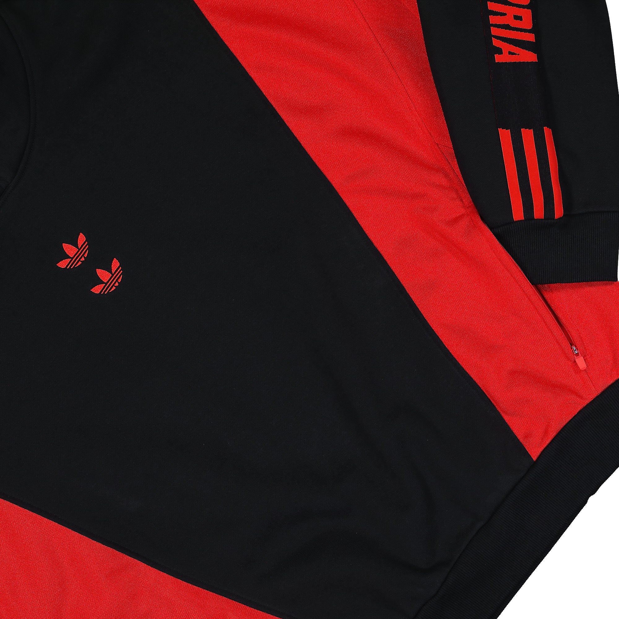 Willy Chavarria x adidas Watsonville Black / Red Sweatshirts KD9347 Detail View 1 | Overkill