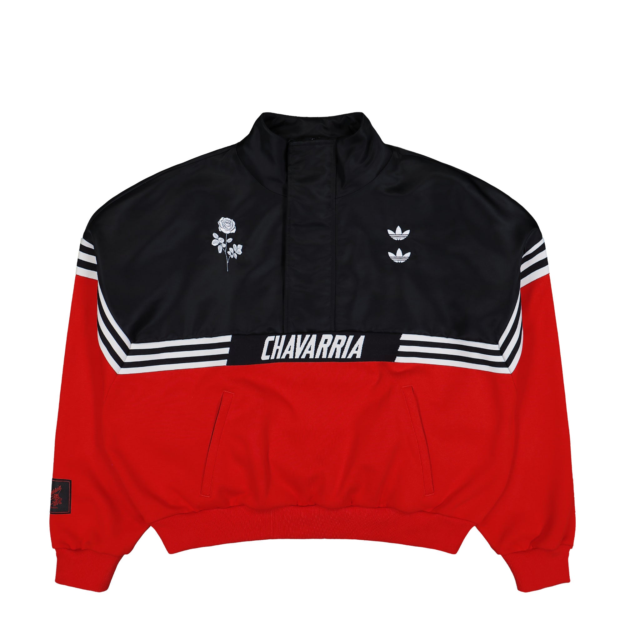 Willy Chavarria x adidas Gomez Sweater Black / Red Sweatshirts KD9360 | Overkill