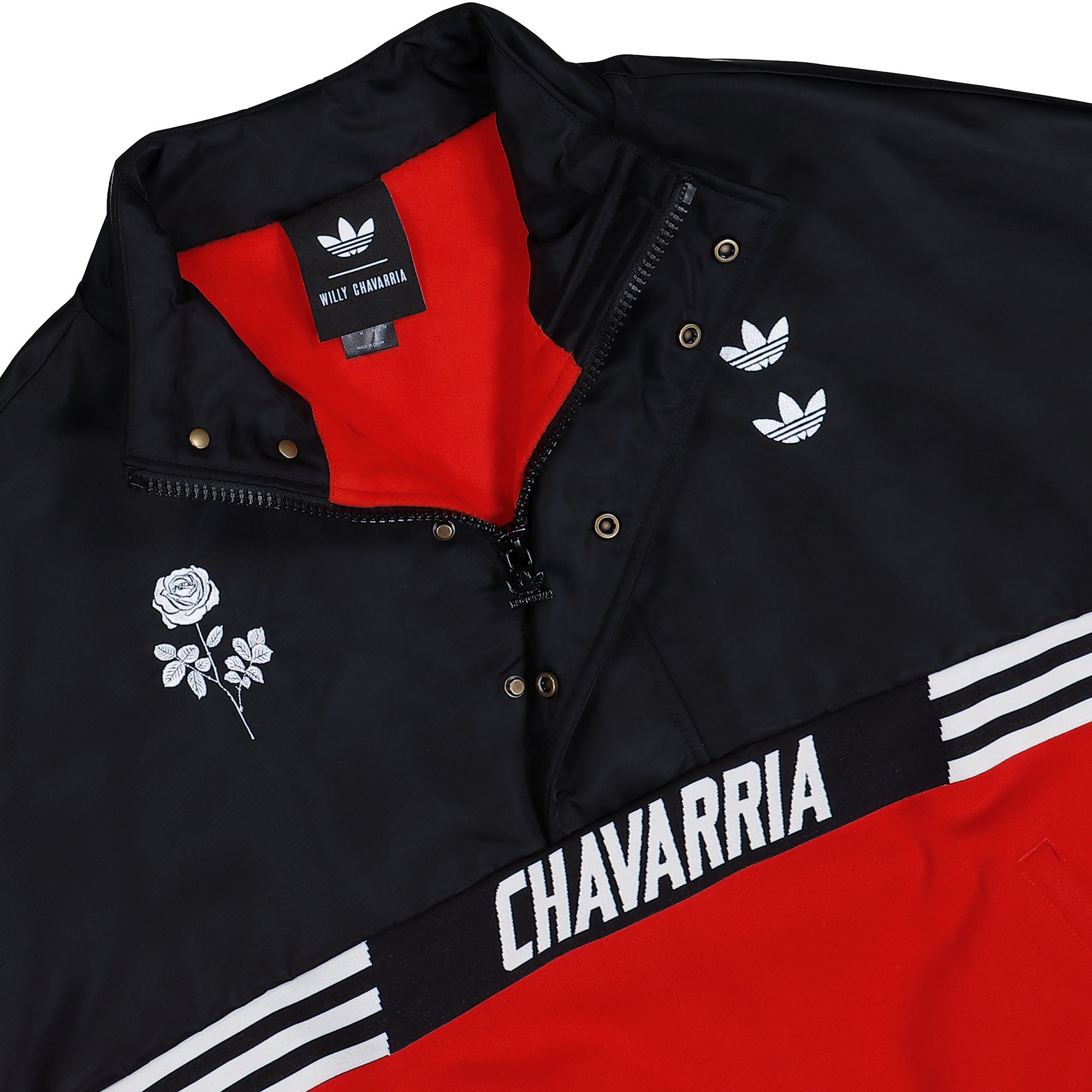 Willy Chavarria x adidas Gomez Sweater Black / Red Sweatshirts KD9360 Detailfoto | Overkill