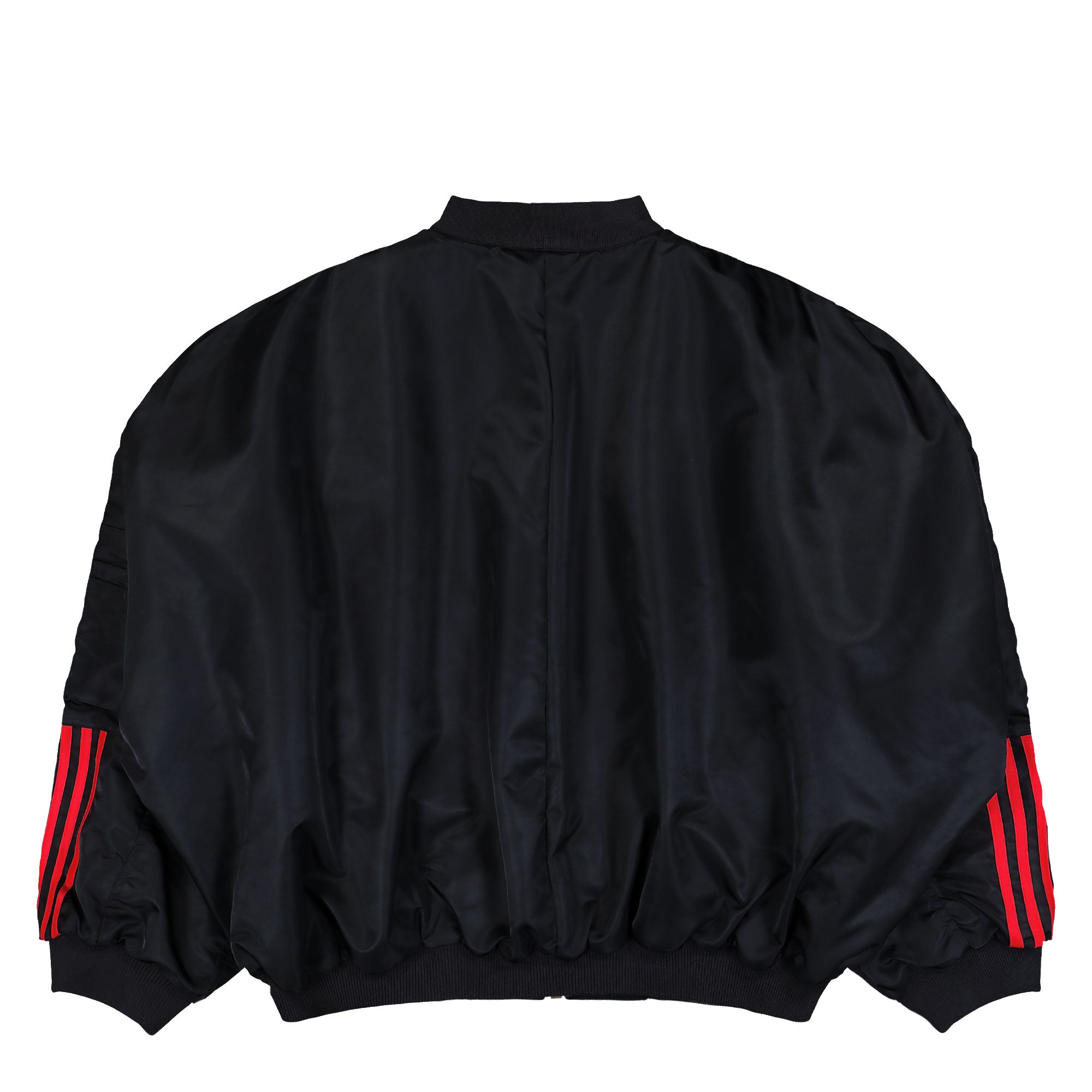 Willy Chavarria x adidas Satin Bomber Black Bomber & Varsity Jackets KD9361 Close-up | Overkill