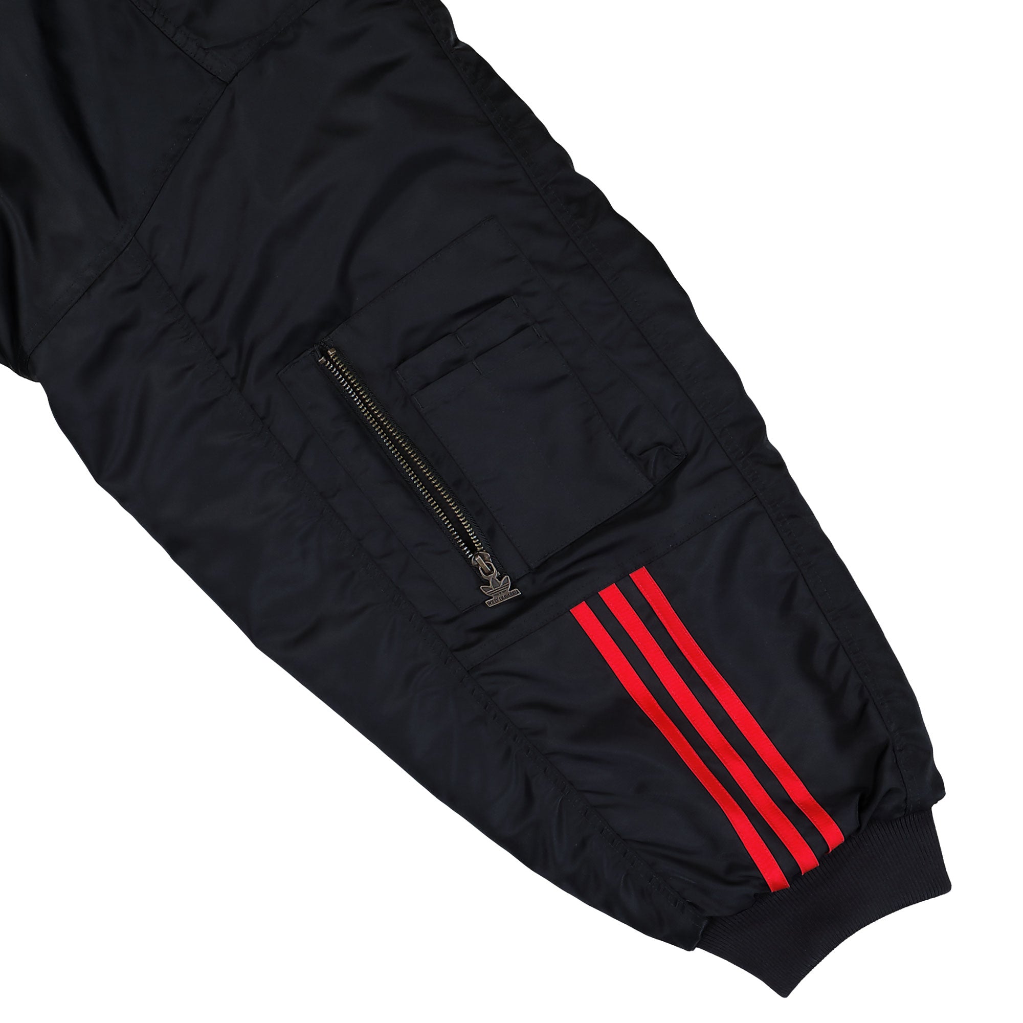 Willy Chavarria x adidas Satin Bomber Black Bomber & Varsity Jackets KD9361 Detail View 2 | Overkill