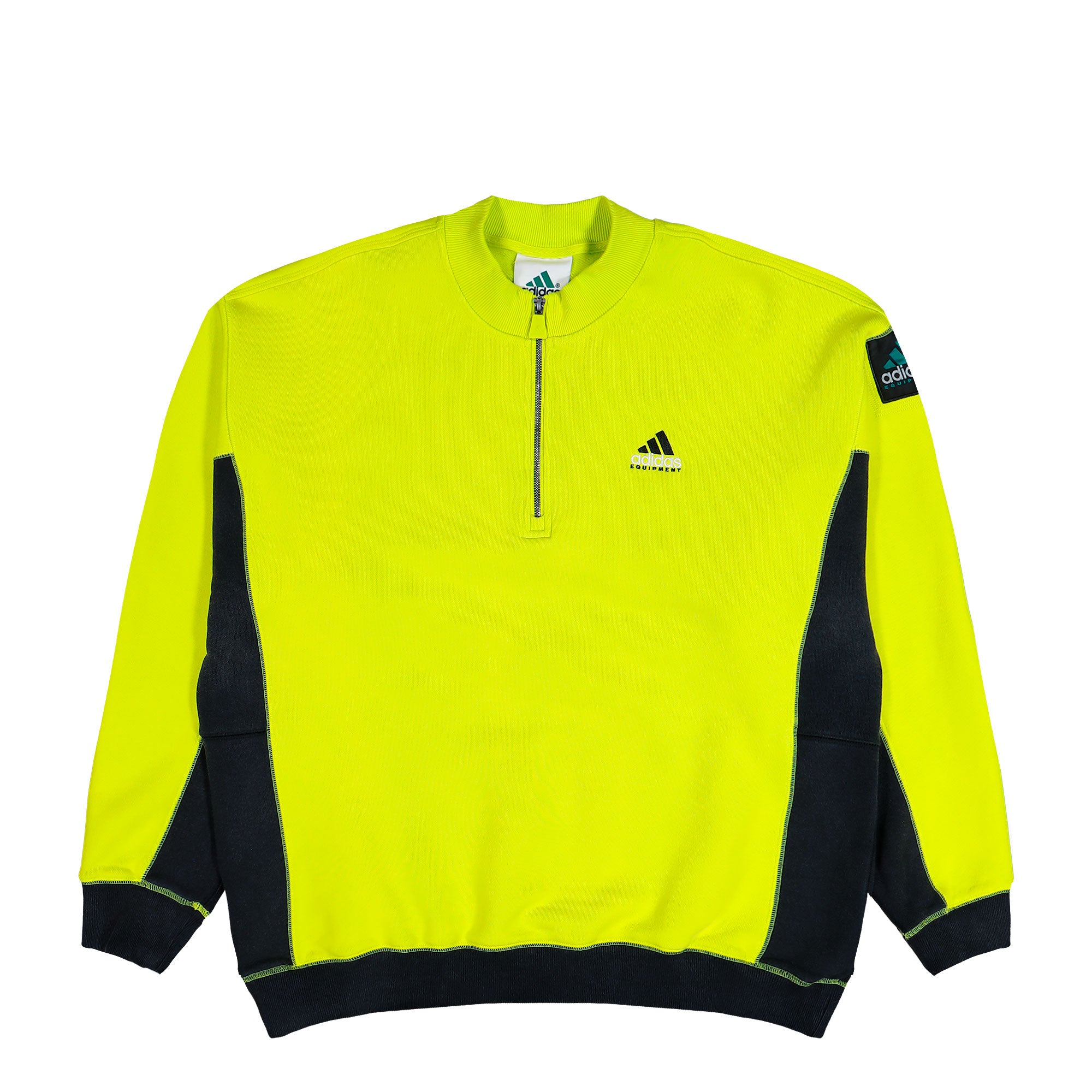 adidas Equipment Half-Zip Sweater Acid Yellow Sweatshirt KE1353 | Overkill