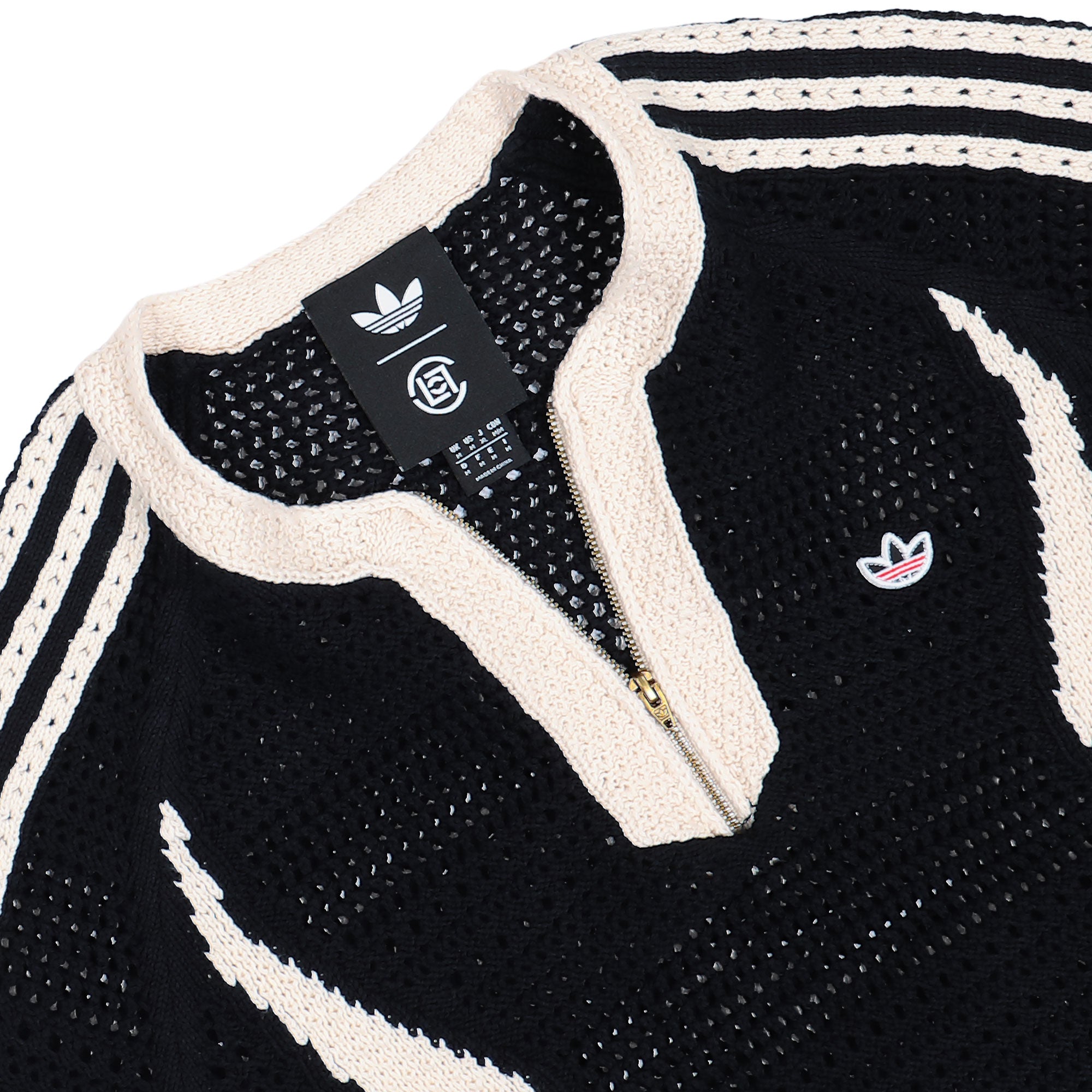 Clot by Edison Chen x adidas Knit Jersey Black / Wonder White T-Shirts KE7074 Detailfoto | Overkill