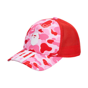 BAPE x adidas Trucker Cap Clear Pink Caps KF4919 | Overkill