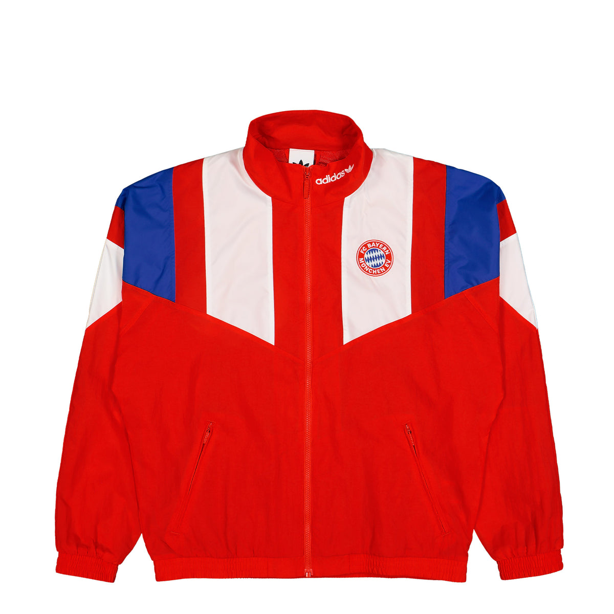 adidas FC Bayern München Equipment Track Top Red / White / Semi Lucid Blue Track Jacket KG2289 | Overkill