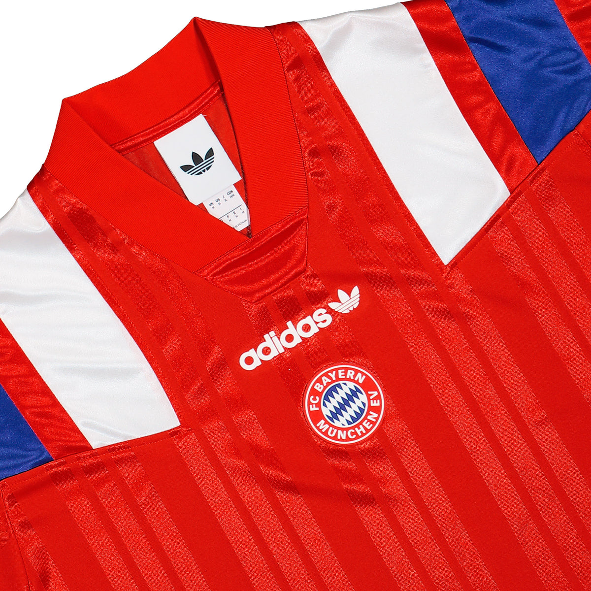 adidas FC Bayern München Equipment Jersey Youth Red / White / Semi Lucid Blue Jersey KG2294 Detailfoto | Overkill