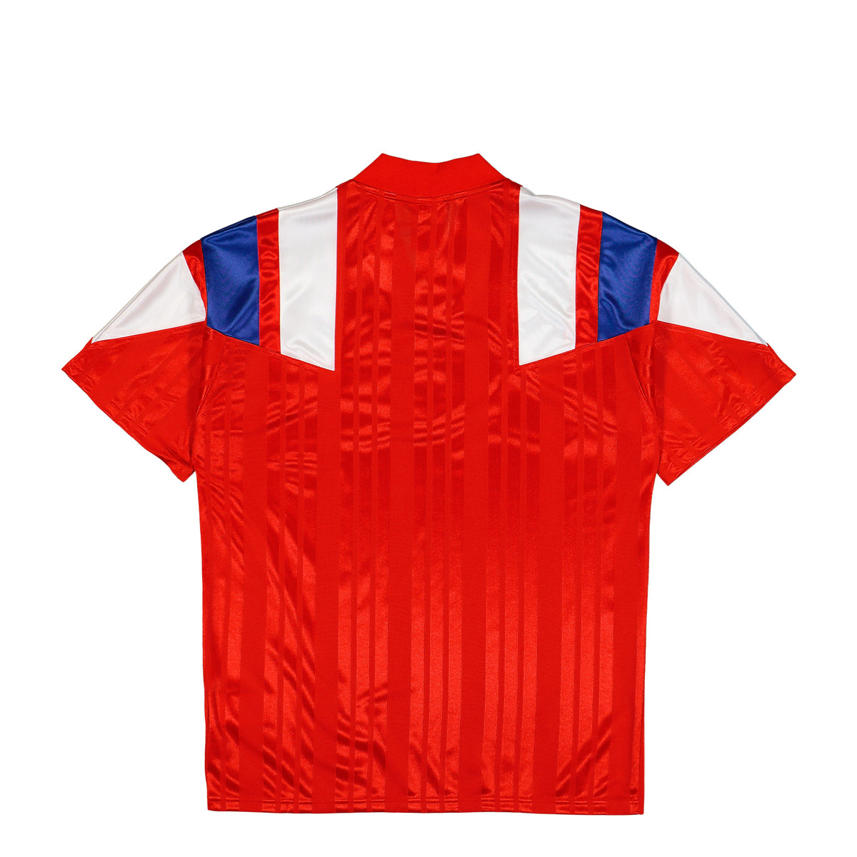 adidas FC Bayern München Equipment Jersey Red / White / Semi Lucid Blue Jersey KG2295 Close-up | Overkill