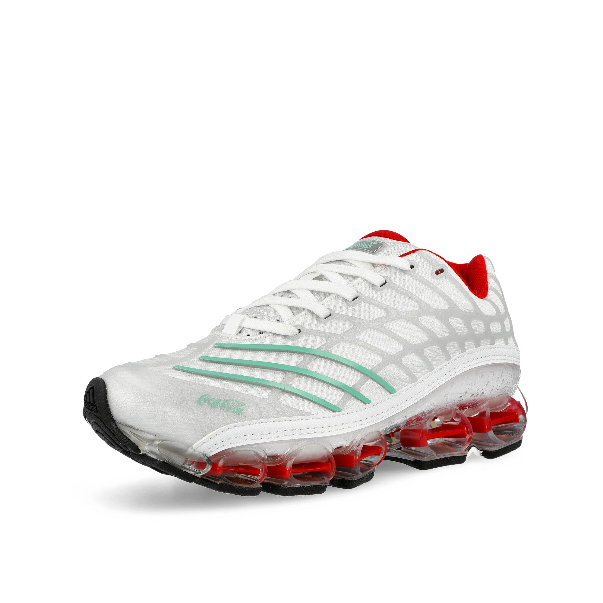 adidas Megaride F50 Footwear White / Ice Green / Silver Metallic Low Top Sneakers KH6896 Close-up | Overkill