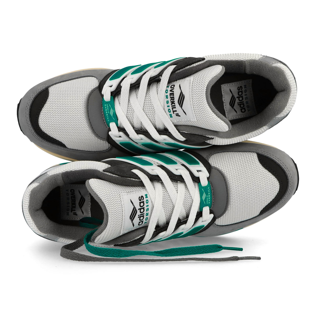 Overkill x adidas ZX 8094 "The Missing Link" Footwear White / Onix / Equipment Green Low Top Sneakers KH7164 Close-up | Overkill