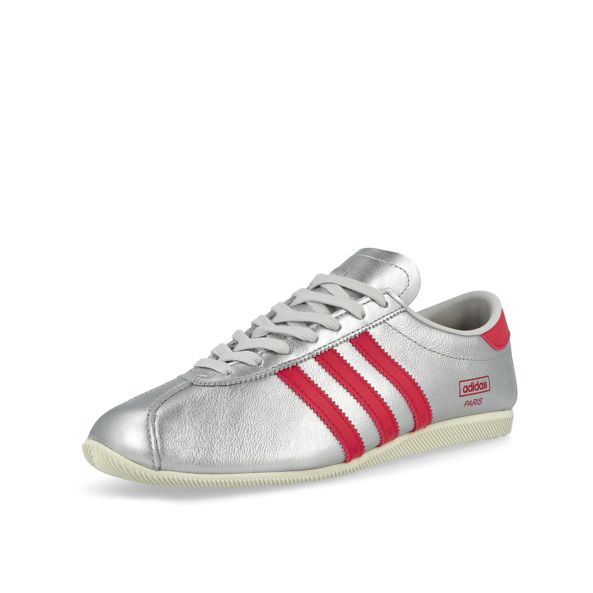 adidas Paris W Silver Metallic / Pure Ruby / Grey One Sneaker KH9326 Close-up | Overkill