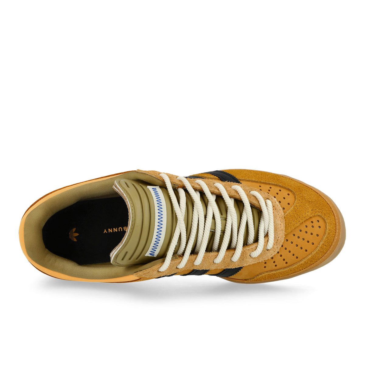 Bad Bunny x adidas Gazelle Indoor Solar Gold / Core Black / GUM3 Low Top Sneakers KI2592 Detailfoto | Overkill