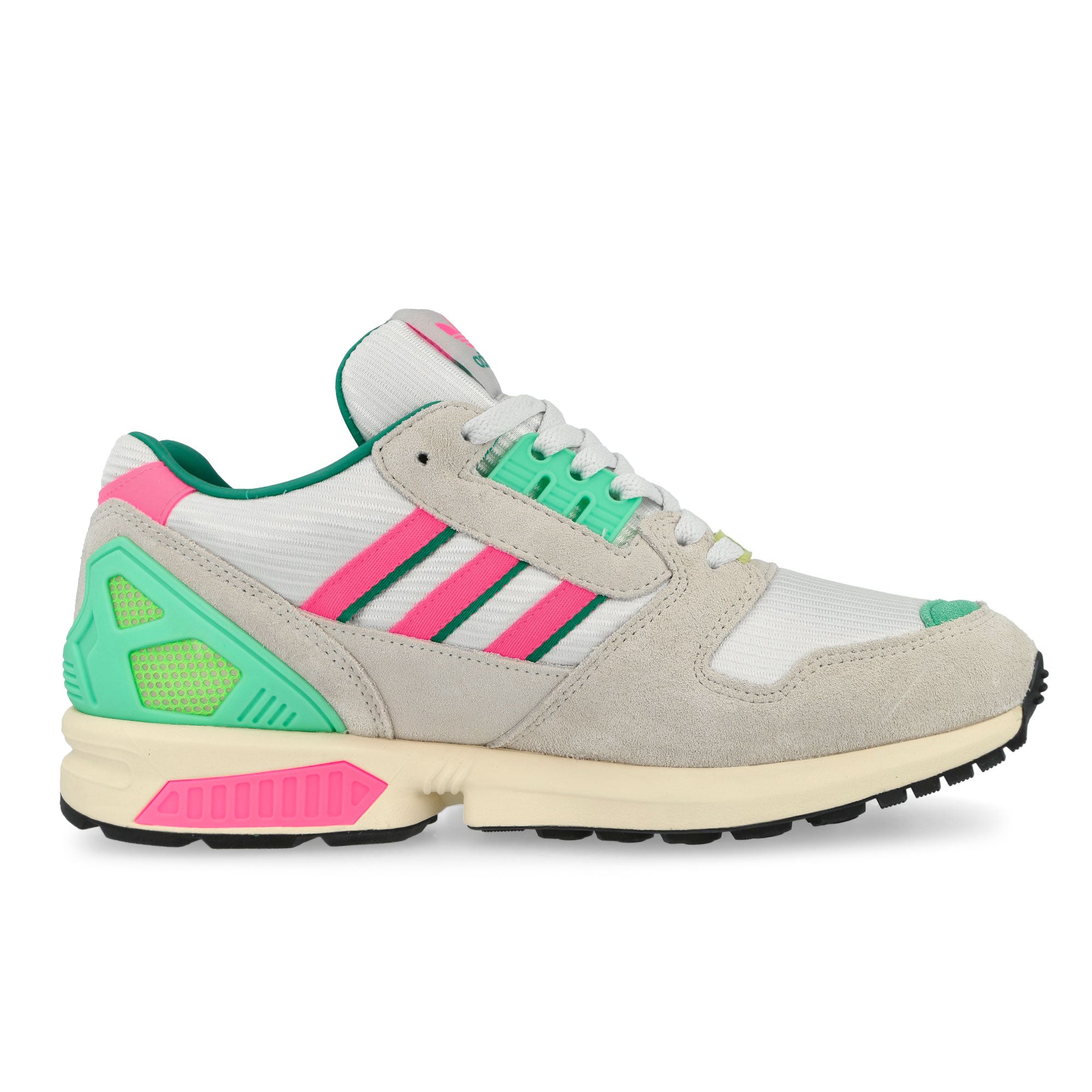 adidas ZX 8000 MIG Off White / Lucid Pink / Semi Court Green Low Top Sneakers KI4726 Silhouette | Overkill