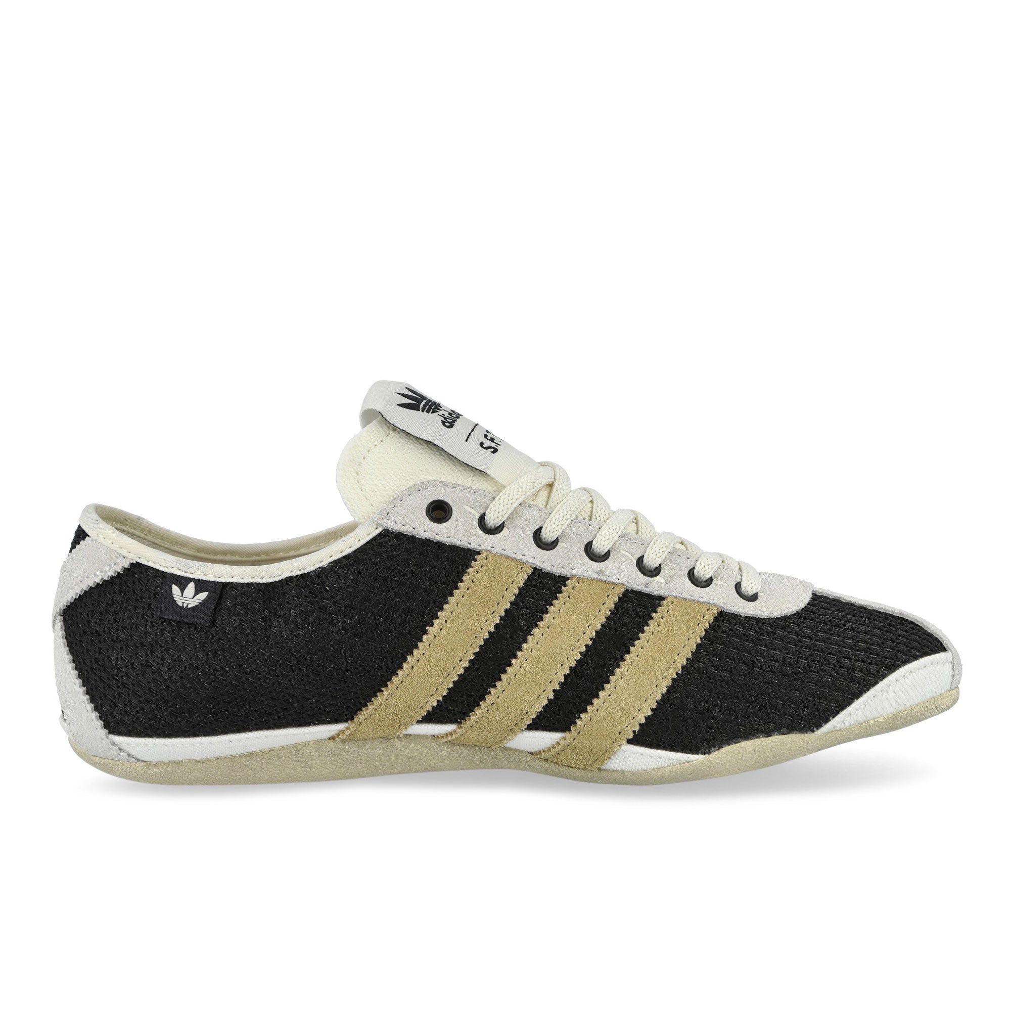 Song for the Mute x adidas Tokyo W Core Black / Beige Tone / Gold Metallic Low Top Sneakers KI4737 Silhouette | Overkill