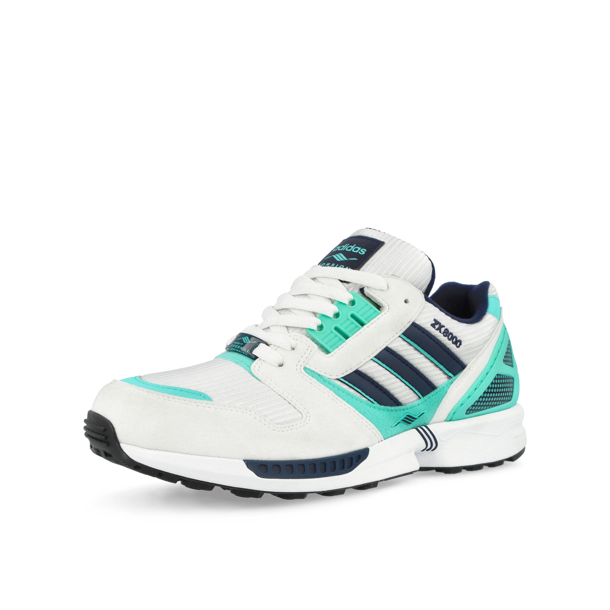Overkill x adidas ZX 8000 Away Footwear White / Footwear White / Collegiate Navy Low Top Sneakers KI5108 Detailfoto | Overkill